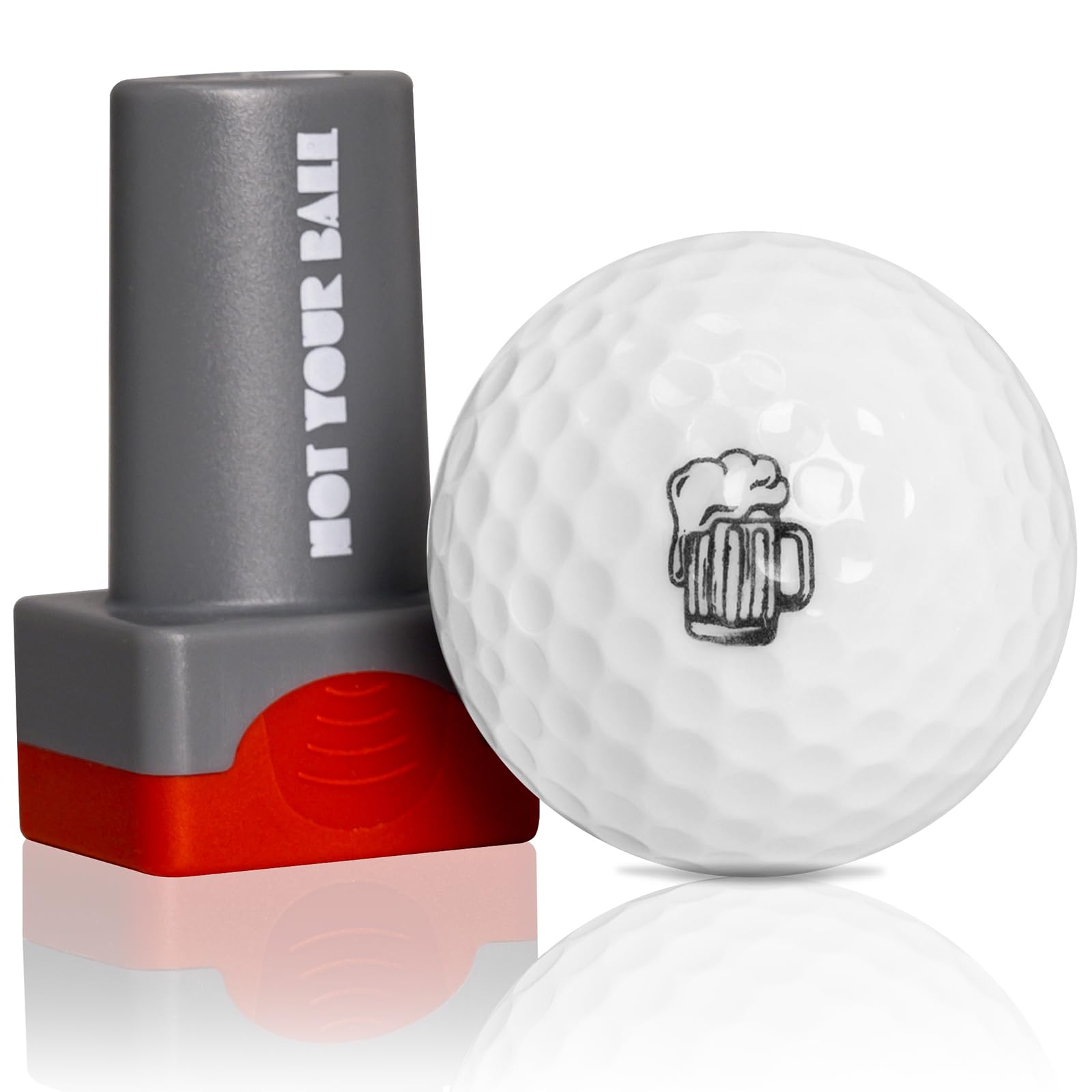 QUBI Golf Ball Stamp, Golf Ball Stamper, Self-Inking Golf Ball Stamp Marker to Identify Golf Balls, Golf Gift Golf Accessories for Men and Women Golfers