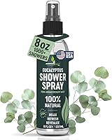 EssentiallyBased Pure Eucalyptus Shower Spray 8oz - 100% Organic Essential Oil for Shower, Sauna, Spa & Steam Room - Made in USA