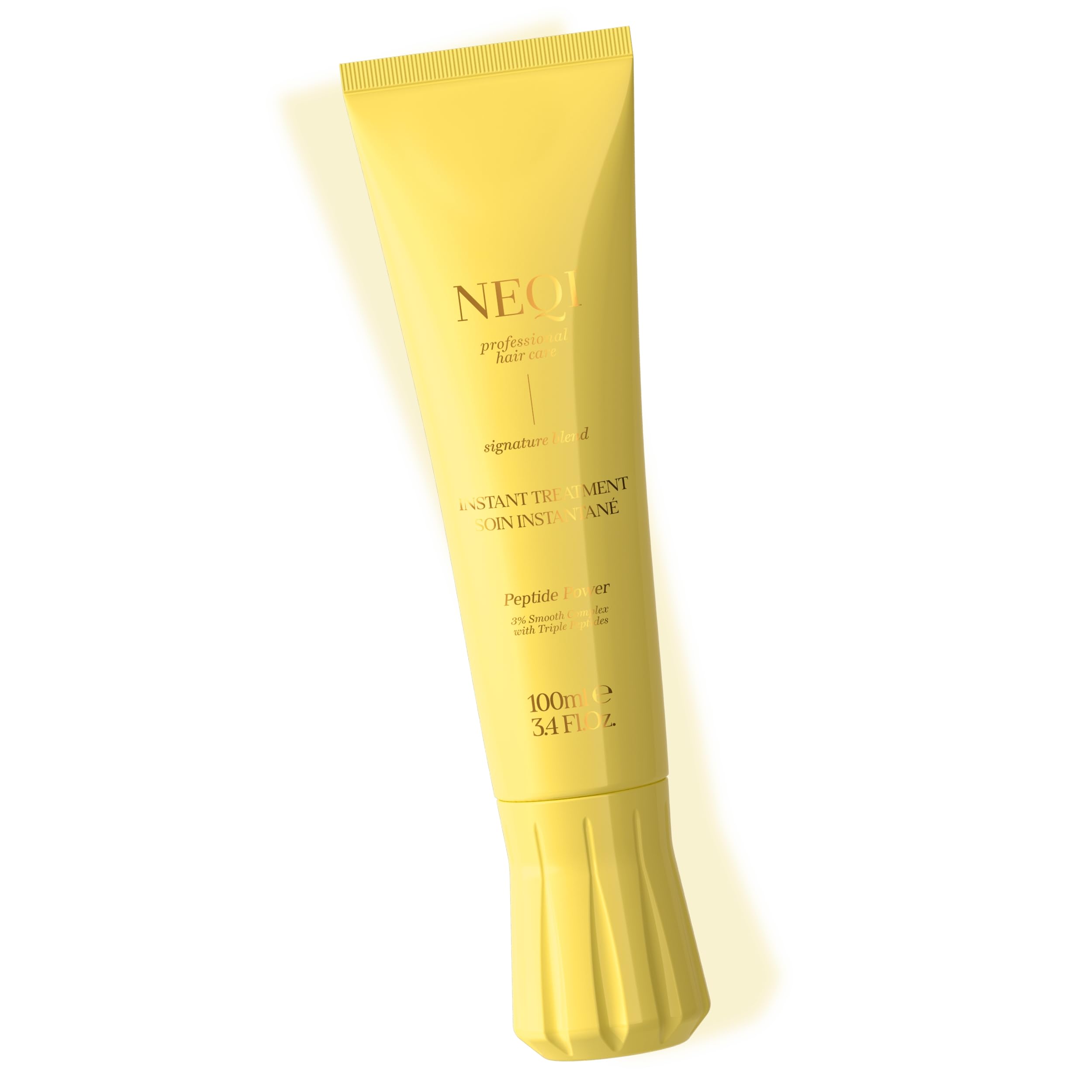 neqi - Treatment Treasure Peptide Power - 3-Minute Intensive Hair Treatment for Damaged & Colored Hair - With Triple Peptides & Smooth Complex - Deep-Acting Care, Anti-Breakage - 100 ml