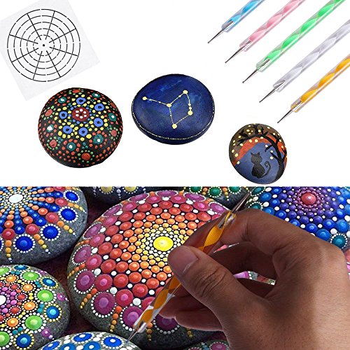 Mandala che punteggia Stencil Tools Kit di pittura...