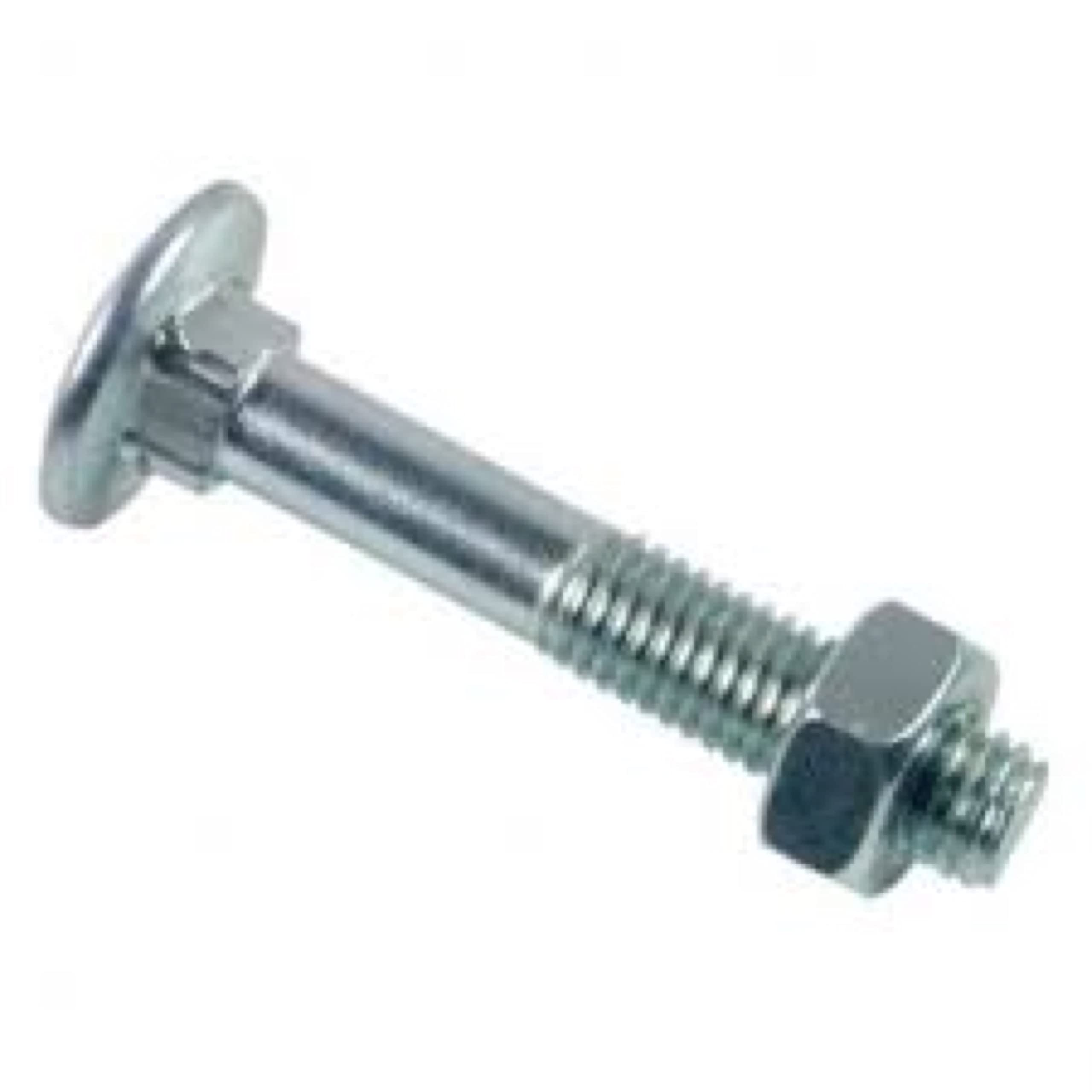 LENNIE, Boulon Tête ronde collet carré TRCC, Zingué blanc, Ø10x100, Boulons TRCC avec écrous 6 pans, Tête ronde collet carré, En acier zingué, Norme DIN 603, Boite de 50