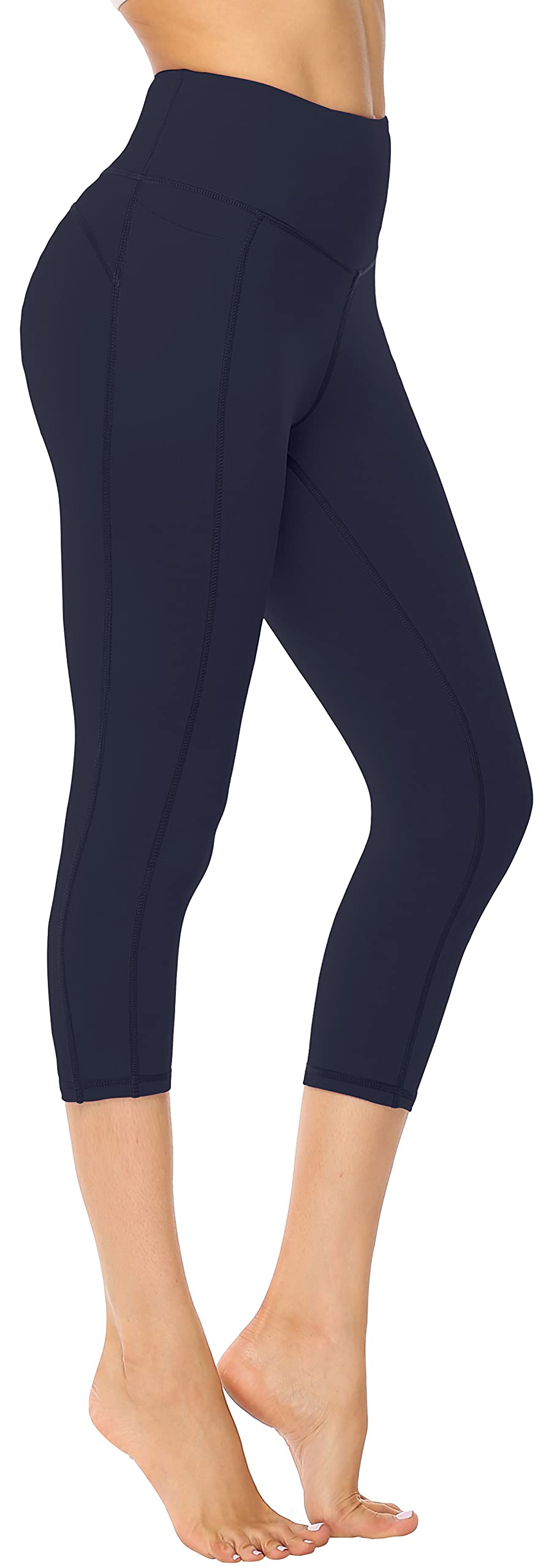Persit Damen Sport Leggins mit Taschen, Blickdicht Sporthose Yogahose Streetwear