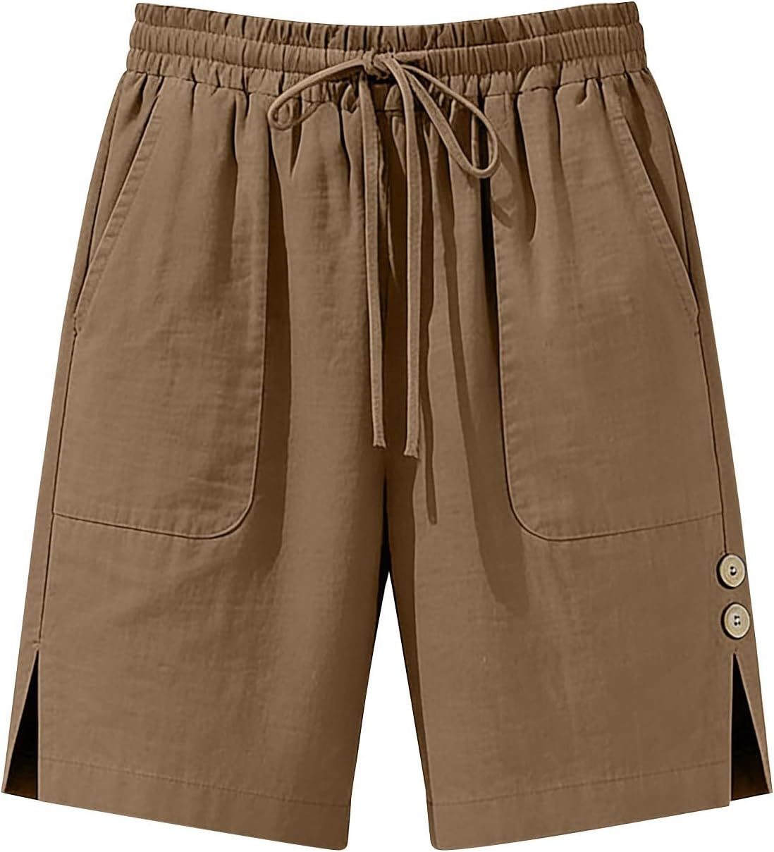 Women's Elastic Waist Drawstring Shorts Lightweight Athletic Comfy Slacks Summer Beach Vacation Shorts Clothes Pockets