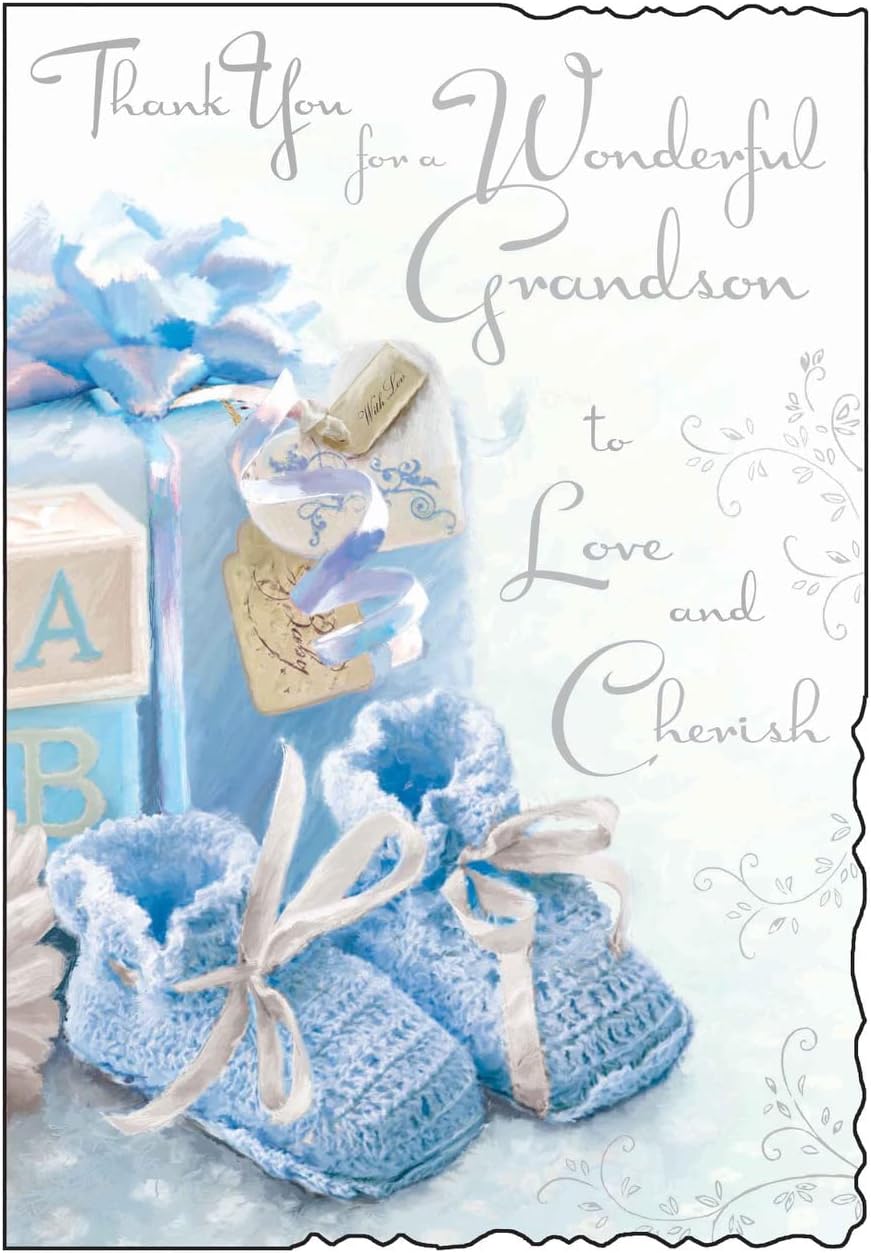Thank you for A Wonderful Grandson to Love and Cherish - Baby Boy Card