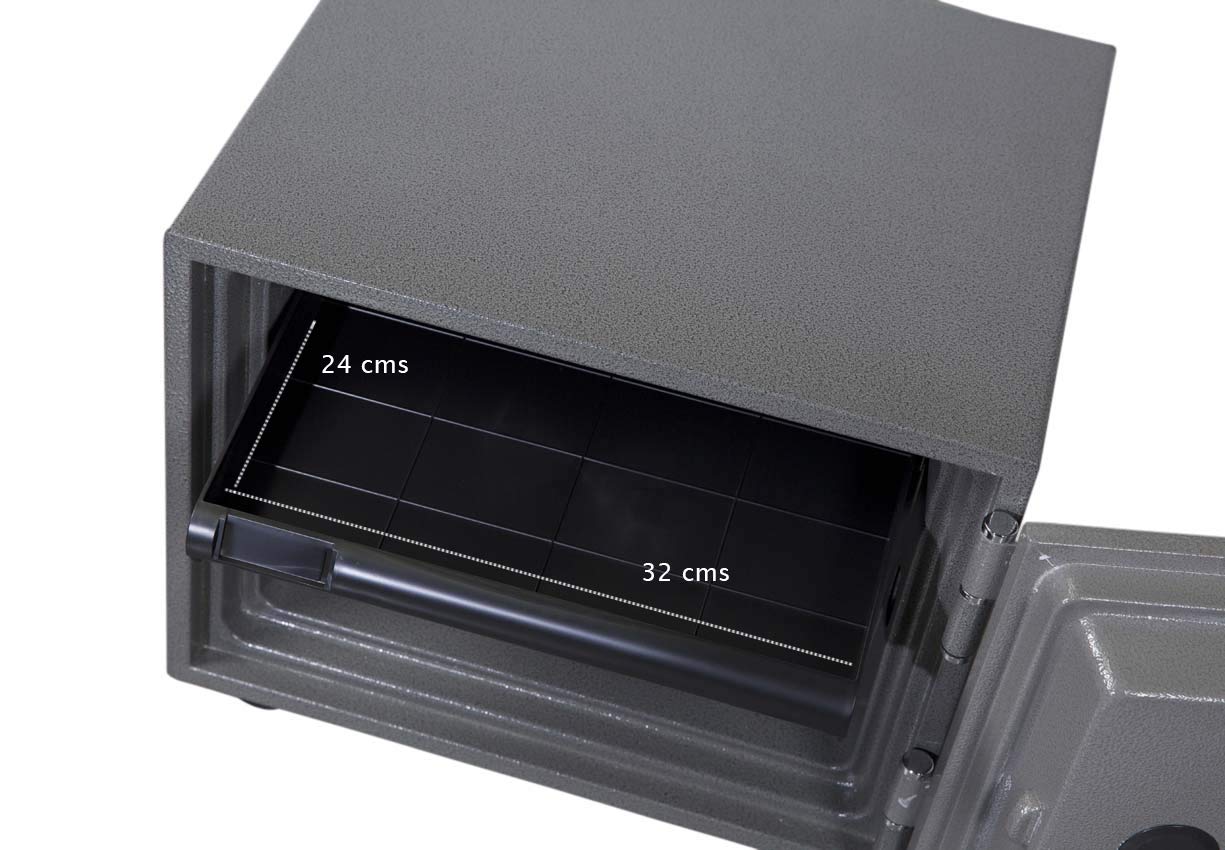 Mahmayi Secure SD102 Fire Safe with Dial and Key Lock - Heavy-Duty 37Kgs Home Safe Box for Documents, Jewelry, and Valuables - Fireproof and Waterproof Storage Solution for Peace of Mind