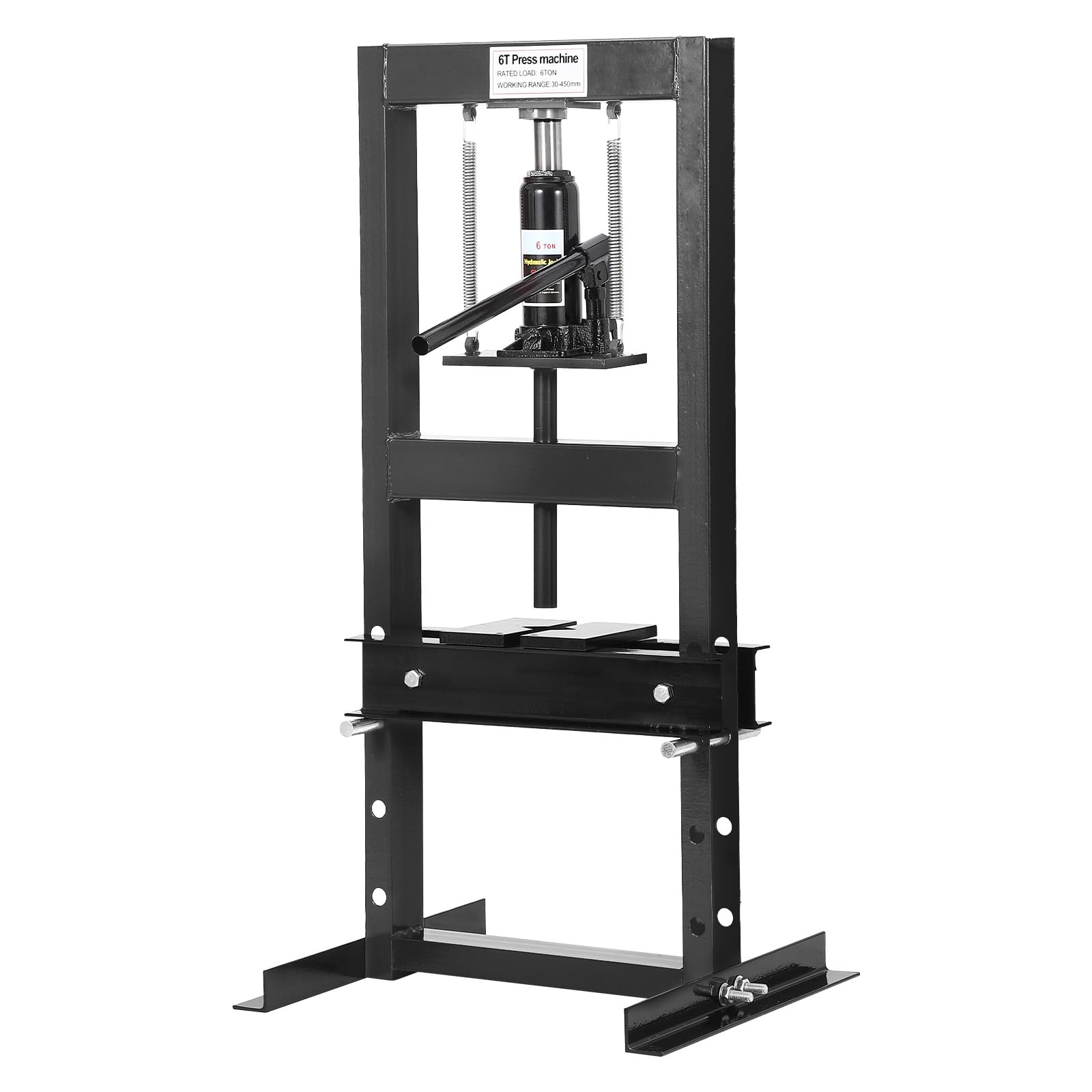 6 Ton H Frame Hydraulic Shop Press,Floor Press with Adjustable Height Stamping Plates,Built in Relief Valve for Bending Straightening Bearings u