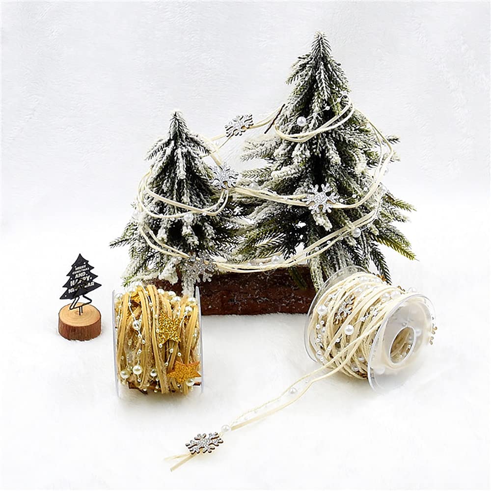 Satinband, Organzaband, Weihnachtsbaum Dekoration Bänder Geschenkverpackung Gold Silber Satinband(B)
