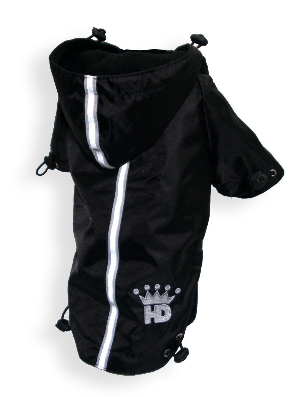 Hip Doggie HD 5PRBK S Puppagonia Rain Parka Dog Coat, Small, Black - Image 2