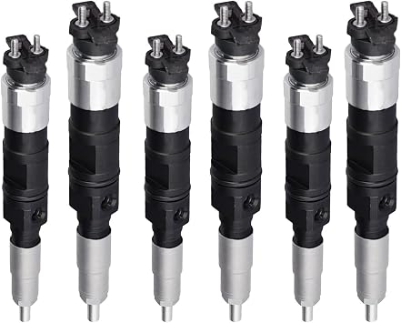 6-pcs Fuel Injector SE501926 095000-6492 Common Rail Injector DJCXYSM Compatible with JD 6068 7430 Engine E210LC E240LC 670G 095000-6491 RE529118 095000-6490 RE524382 RE546781 DZ100217