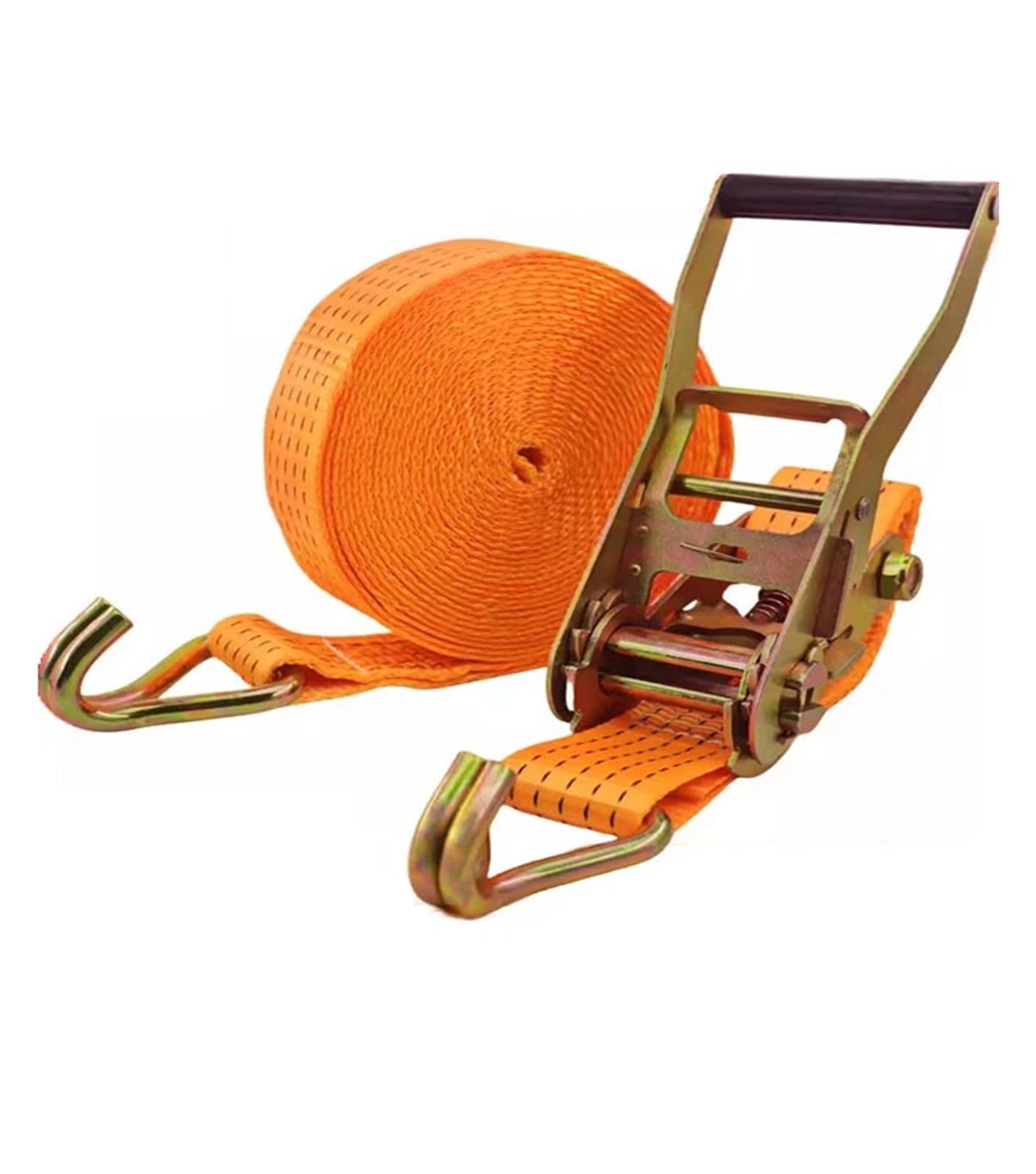 Correas de recuperación de Gancho de Acero, Cuerda de Amarre de trinquete Resistente, Cinturones de Seguridad con Mango de trinquete y Ganchos en J for un Transporte Seguro(300cm/118.1in)