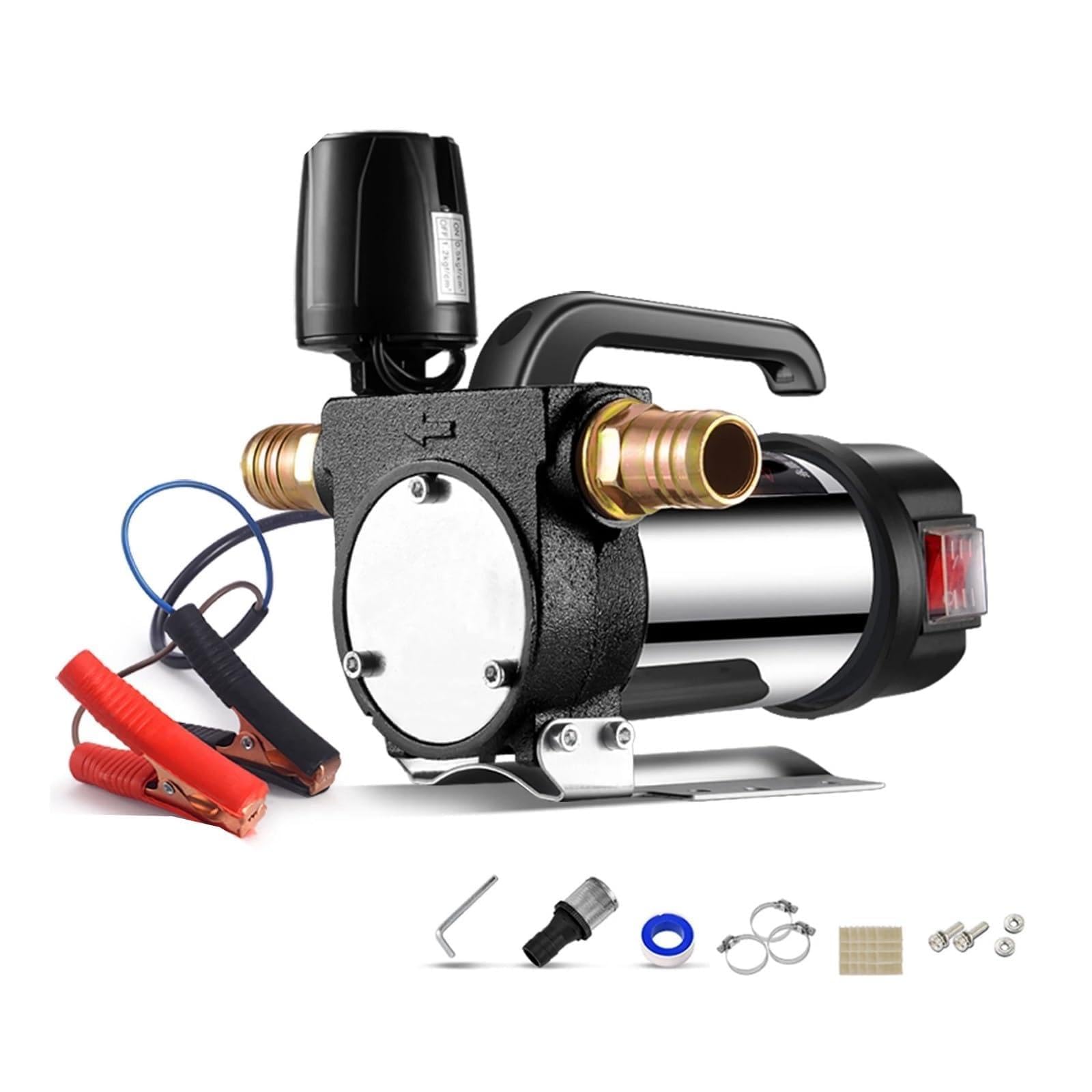 Healbyble 12V Host Only 12V Fuel Transfer Pump For Kerosene, 990W Self-Priming Automatically Stop Electric Oil Dispenser(12V Host Only)