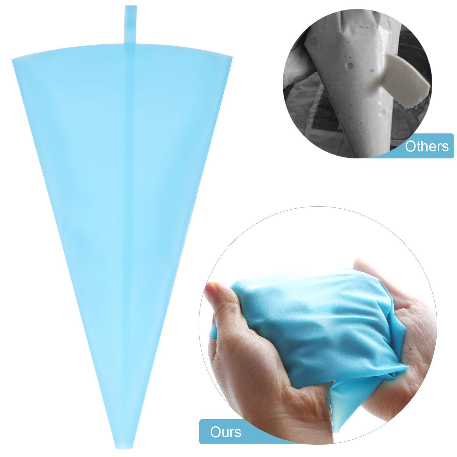 Condition photo showing New/Like New for 16 pcs reusable pastry piping bags silicone icing bags with 8 coupler for icing frosting decorate cake, (10,12,14,16 inch)