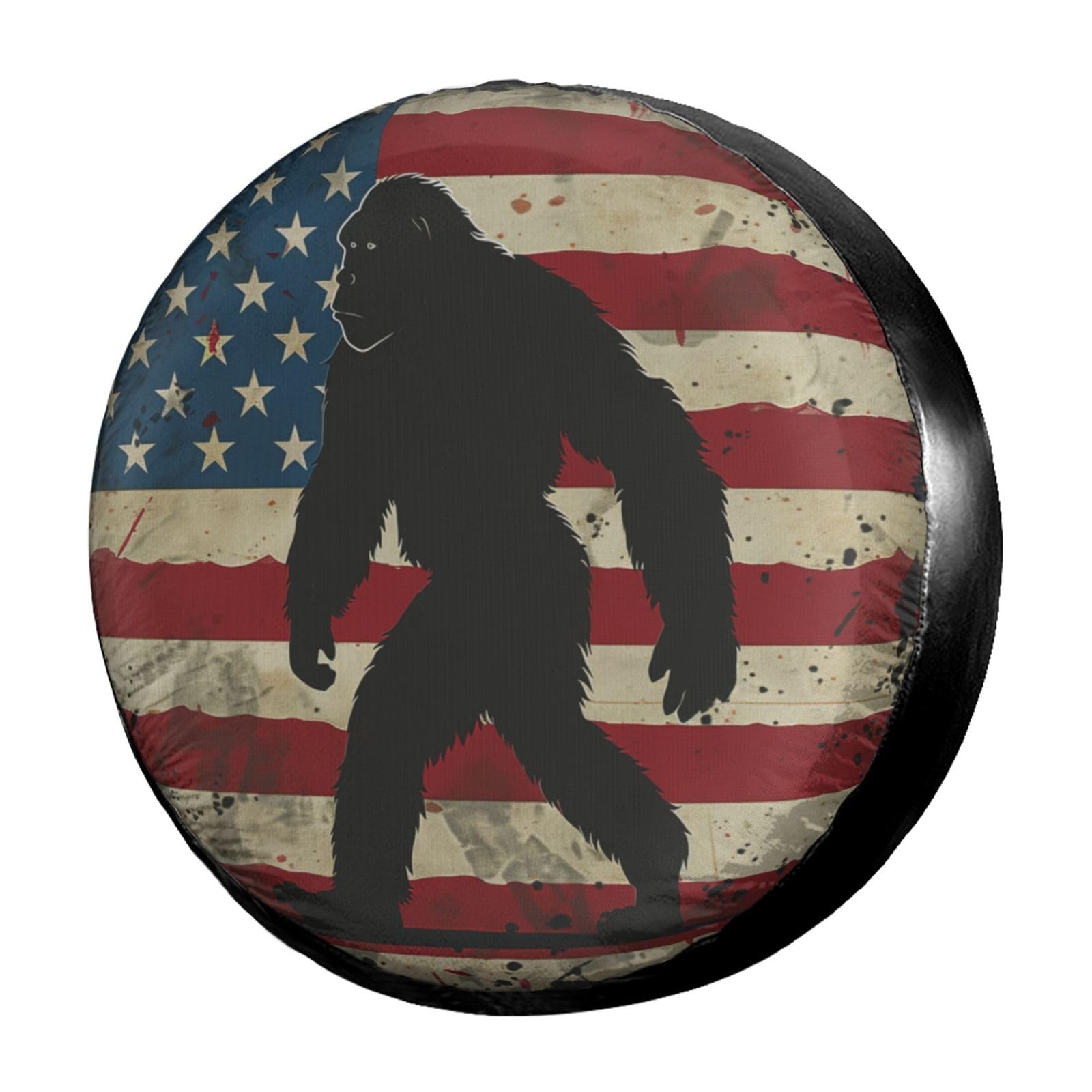Dujiea Military Tactical Star Spare Tire Cover with Backup Camera Hole, Universal Wheel Tire Cover Tire Protectors for Jeep Trailer RV Van SUV Truck Camper and Many Vehicle 17inch — view 61