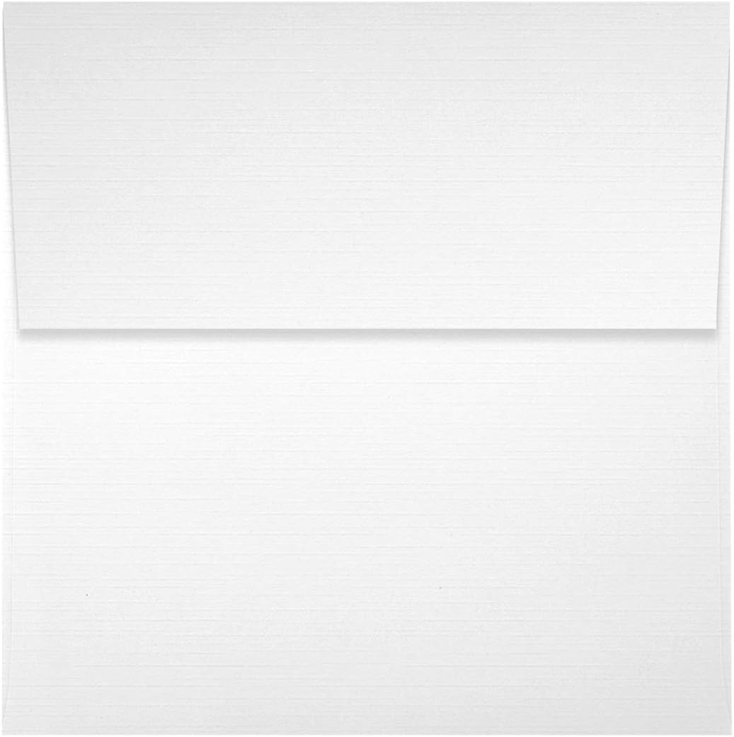 LUXPaper Square Invitation Envelopes | Peel & Press | 3 1/4" x 3 1/4" | White Linen | 80lb. Text | 1,000 Qty