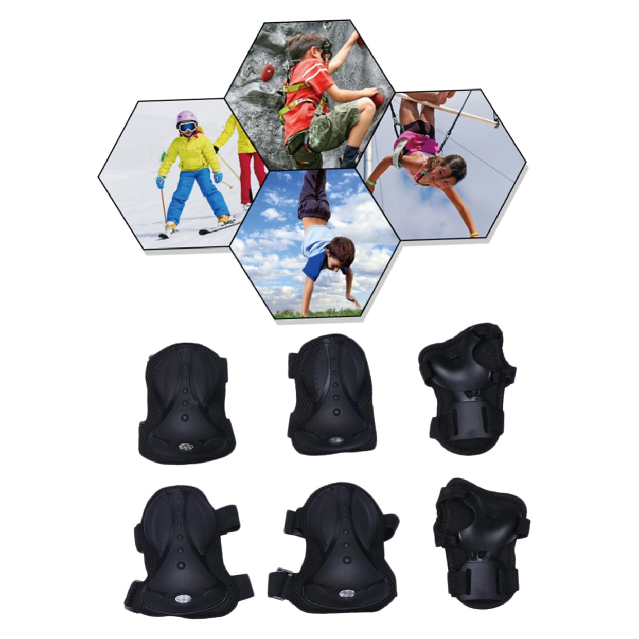 HANABASS Pads Roller Skating Kneepads 1 Set Black Kneepads for Skateboard Men Women Protective Easy to Put on