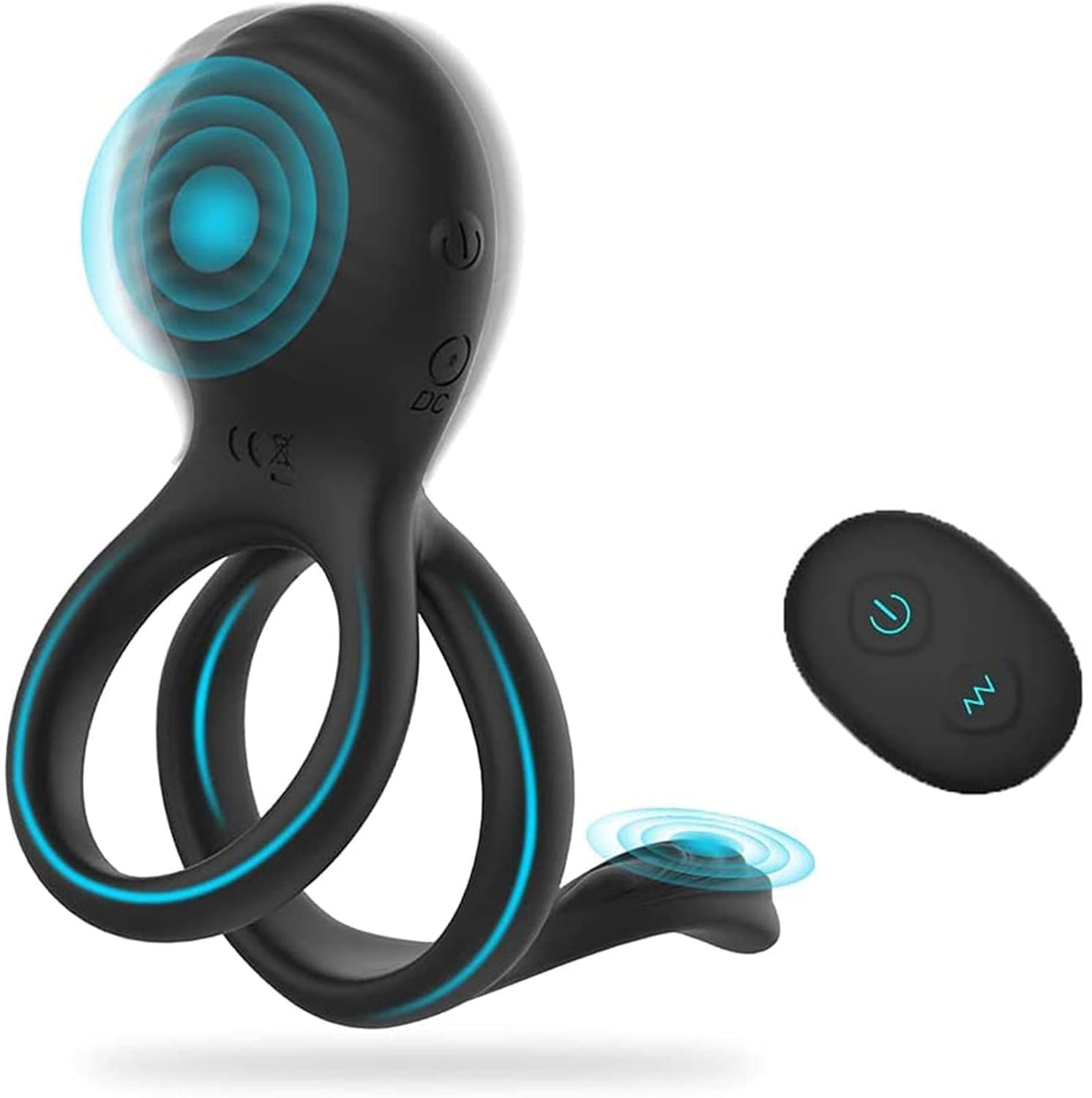 Bague pour homme, avec télécommande, vibromasseur rechargeable