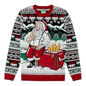 The Ugly Sweater Co. Ugly Christmas Sweater for Holiday Fun Tacky Unisex Design, Perfect Snug Fit Breathable Crewneck
