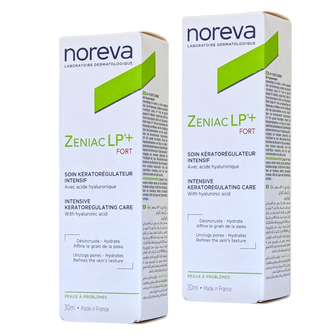 Noreva Zeniac LP+ Forte Creme 30 ml I mattierende Hautpflege bei unreiner Haut, Akne, Pickel und Mitessern I Hyaluronsäure I Feuchtigkeit I Spar-Set plus Pharma Perle give-away