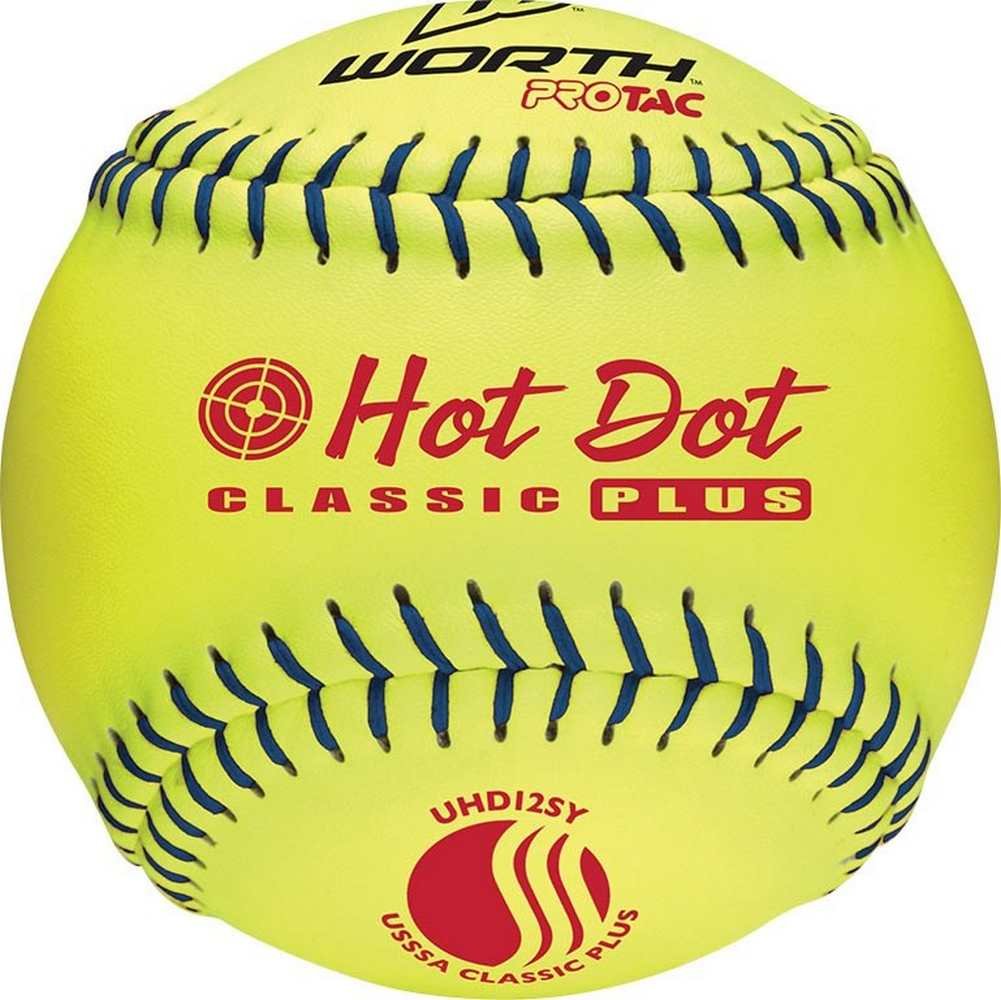Worth12" USSSA Hot Dot Slowpitch Softball (Dozen)