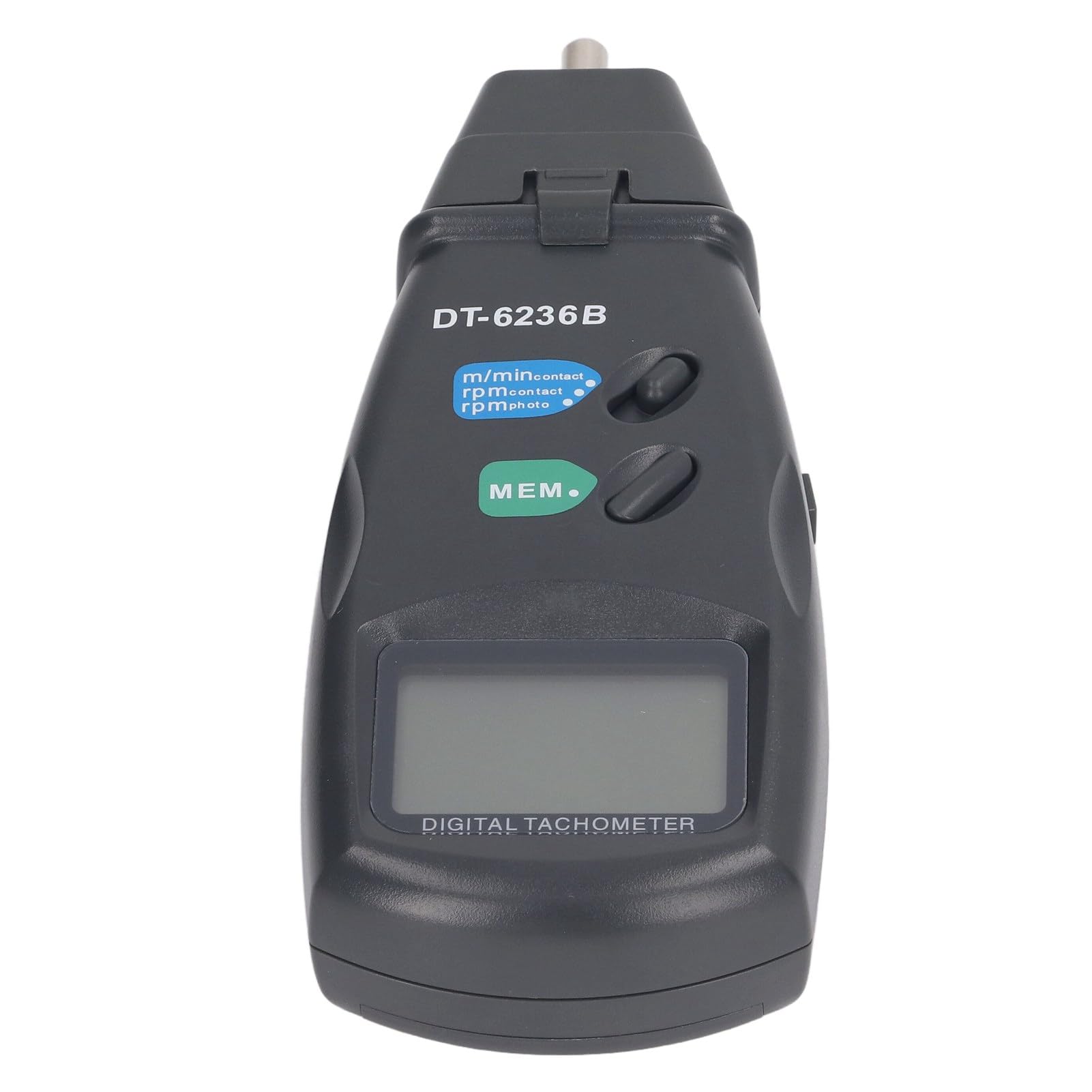 Tacómetro de RPM de contacto LCD Tacómetro digital fotoeléctrico sin contacto con pantalla LCD grande para medir la velocidad del motor Correas transportadoras Engranajes Poleas