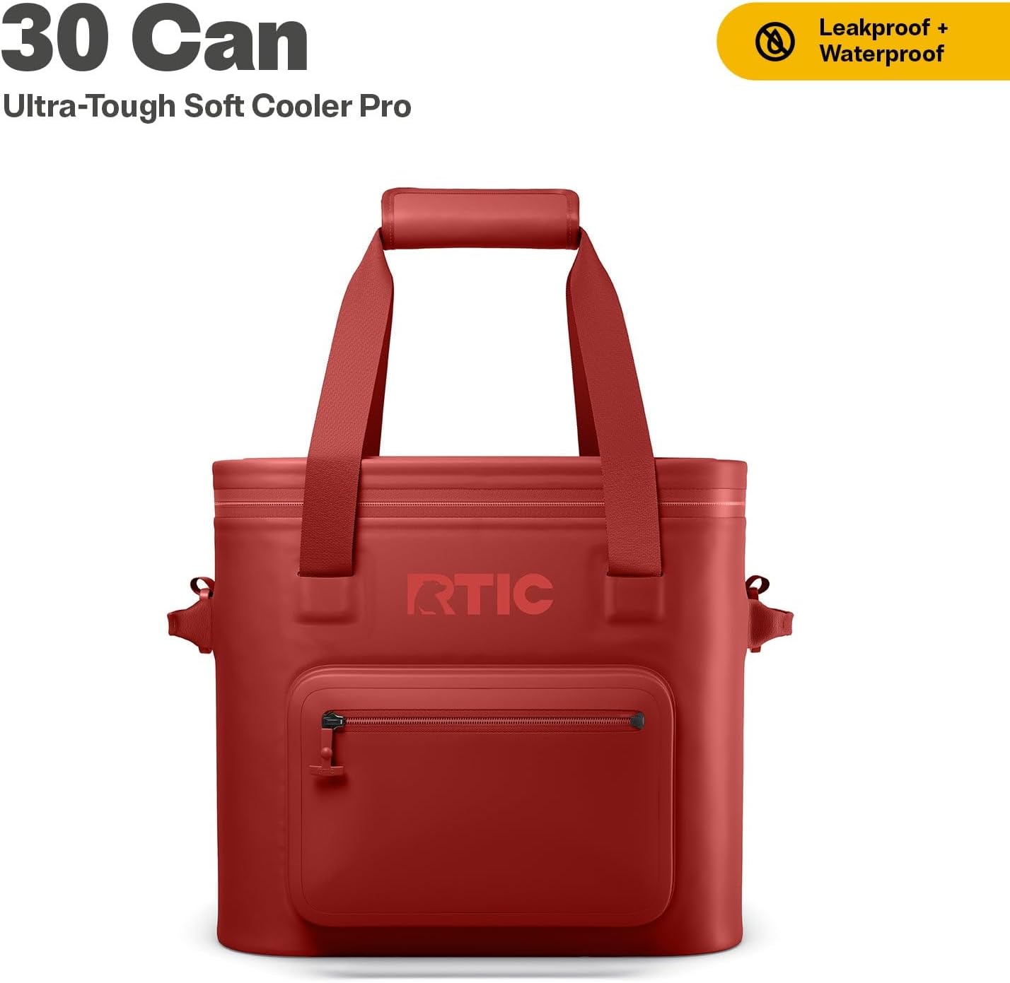 RTIC Ultra-Tough Soft Cooler Pro, Insulated, Waterproof, Leak Proof, Portable Floating Bag for Beverage, Drink, Lunch, Outdoor, Beach, Car, Camping, Picnic, Fishing, Boat