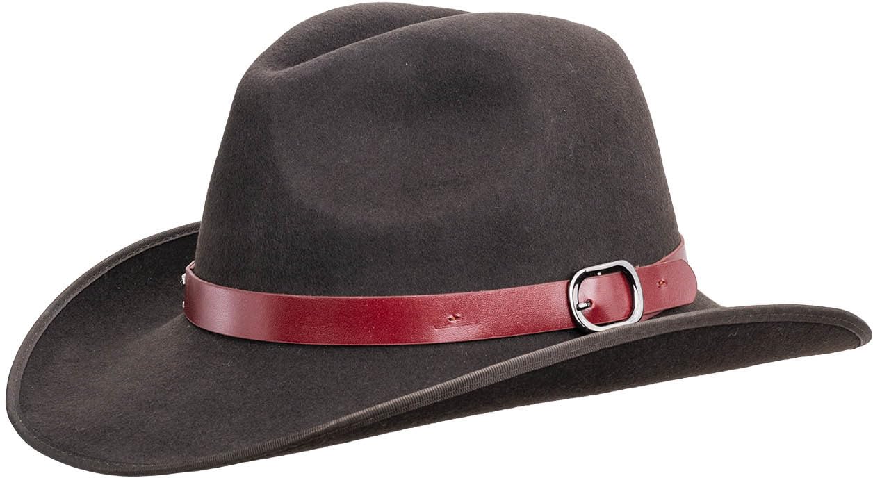 Outback Trading 1107 Unisex Gallop UPF 50 Water-Resistant Satin-Lined Western-Style Wool Hat, Tan Bark, 7 3/8