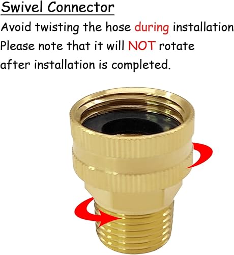 Miniatura 4 de Conector de manguera de jardín hembra de latón de 12 "NPT macho a 34" GHT hembra, reductor giratorio roscado reductor adaptador de conversión de