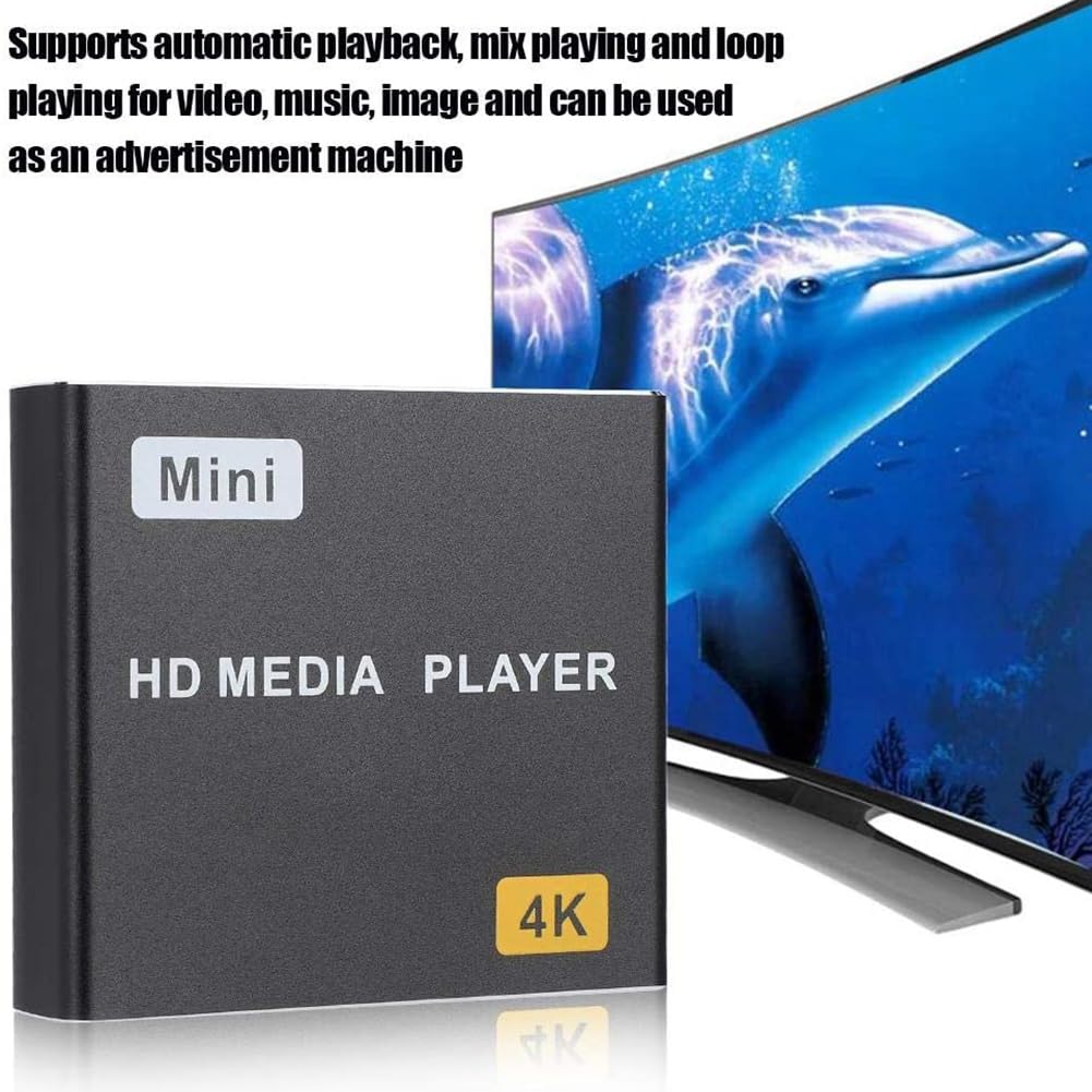 Mini 4K HDD Media Player Car U Disk Player 1080P con Unità USB/Schede SD Spina UE