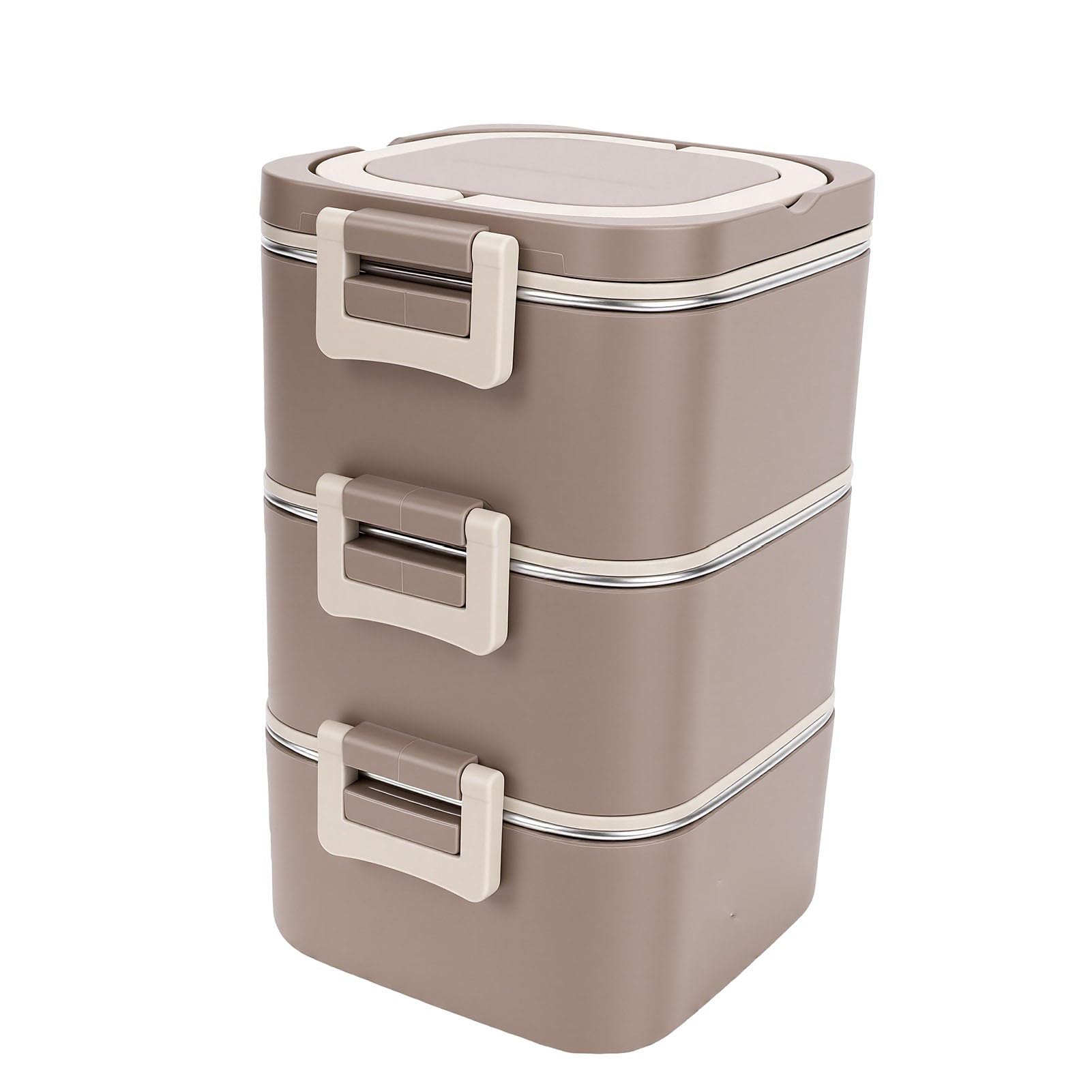 Caja de Almuerzo de Acero Inoxidable 2100ML con Bolsa Aislante