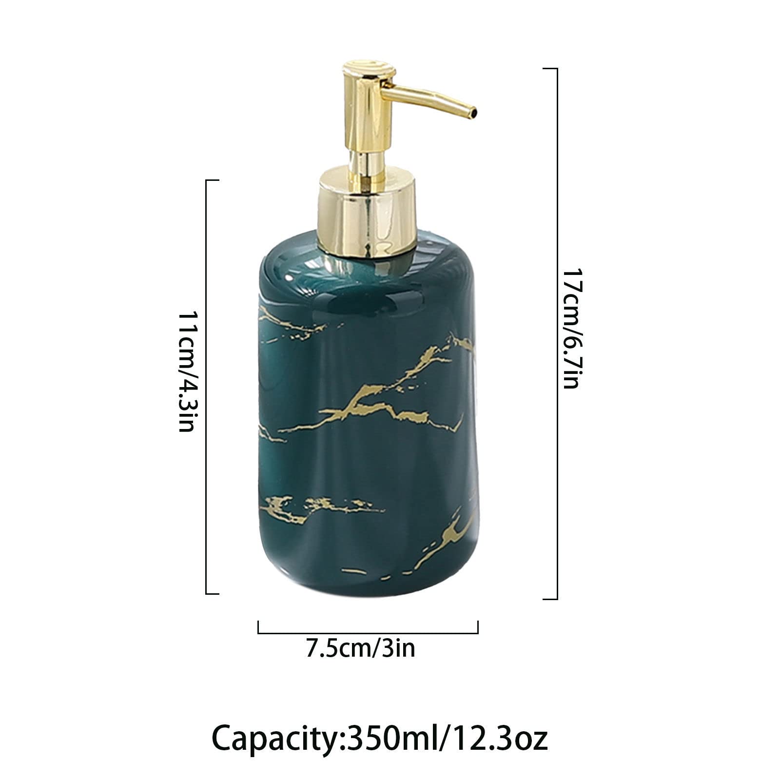Botella de lavado de manos, dispensador de jabón de vidrio, jabonera rectangular de cerámica y dispensador de loción, baño, cocina, jabonera y dispensador de jabón, negro, jabonera (color: blanco) ( C