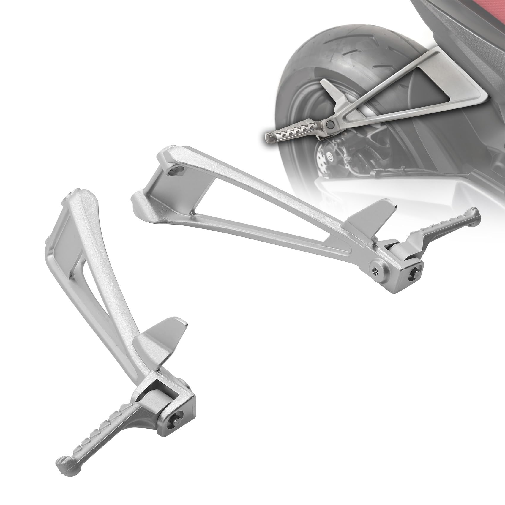 Support de repose-pieds passager moto Aprilia RS660 2022 fixation cadre