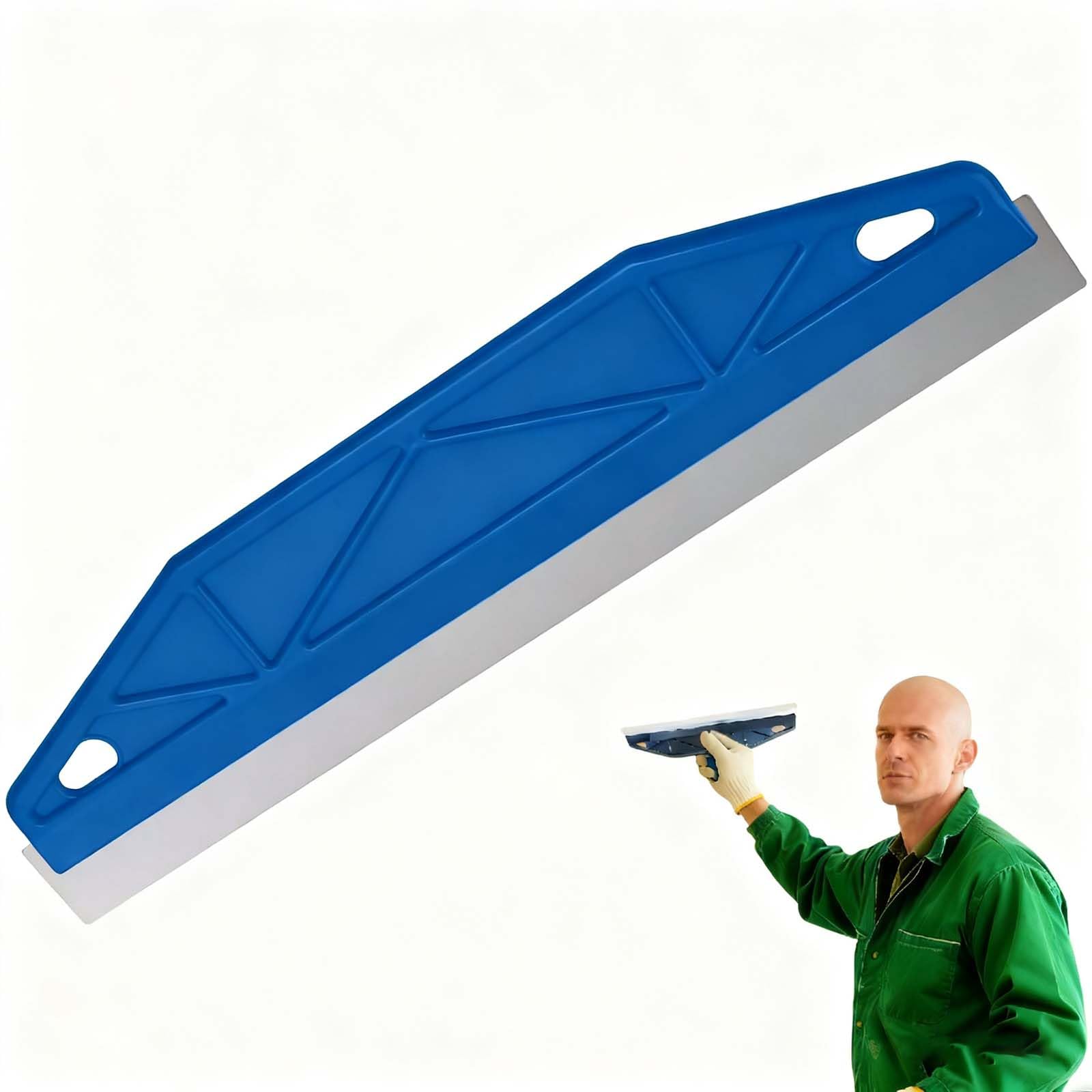 Yixinhe Blue Cutting In Tool,Stainless Steel Paint Edger For Skirting Boards/Carpet, Multi-Functional Paint-Cutting In Tool, Precision Painting Tool,Combining Scraping, Cutting-In, And Smearing Protection