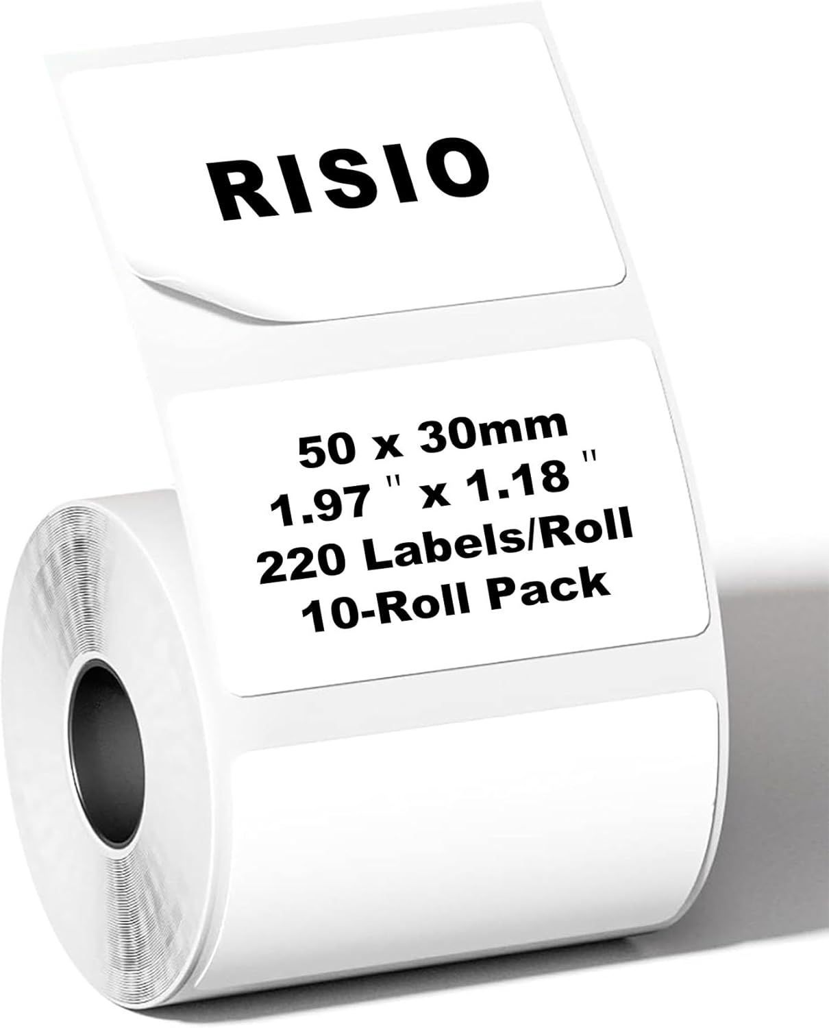 Risio Thermal Labels 2"x1.18"(50x30mm),220 Labels/Roll(10 Rolls),Waterproof, Oil-Resistant, Scratch-Resistant Thermal Label Paper,for Barcode/Address/Mailing/Logo/Business/Home