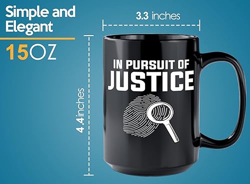 Miniatura 6 de Luxe Gifting Detective Coffee Mug 15oz Black -In pursuit of - Police Officer Cop Patrol Detective Sheriff Law Enforcement Police Academy Student