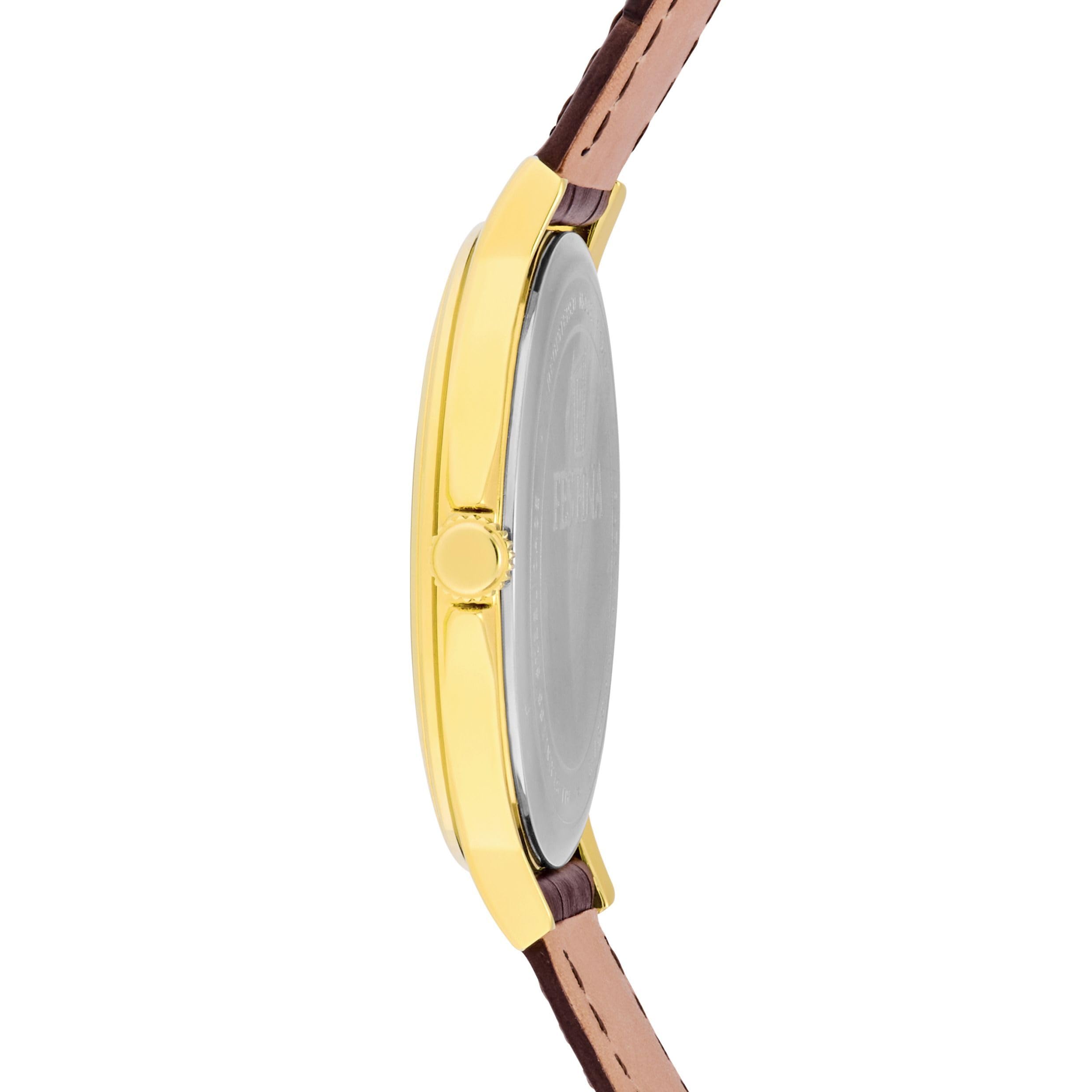 Festina Reloj Hombre Analógico de Acero Inoxidable y Cuero Marrón