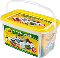 Vista 5 de Crayola Super Art - Kit para colorear (+ de 100 unidades), los colores del cubo varían, exclusivo de Yaxa, regalo para niños