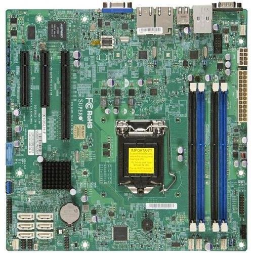 Supermicro LGA1150/ Intel C226 PCH/ DDR3/ SATA3&USB3.0/ V&2GbE/ MicroATX Server Motherboard Model X10SLH-F-B
