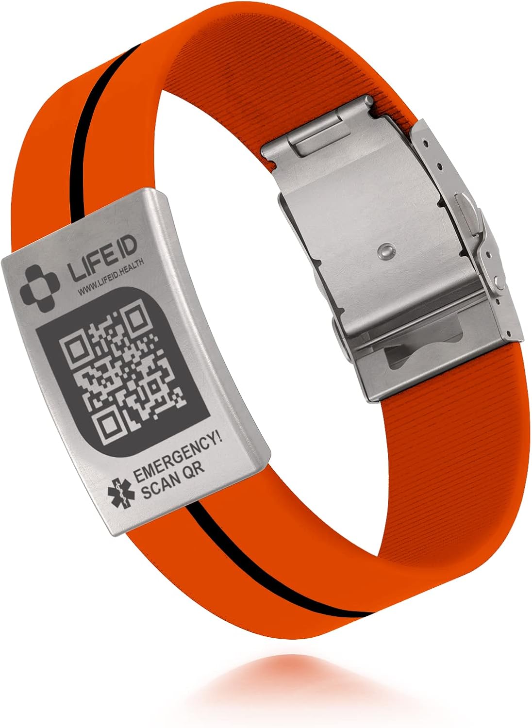 LIFE ID Stripe Medical Alert ID Bracelet I Edit Information