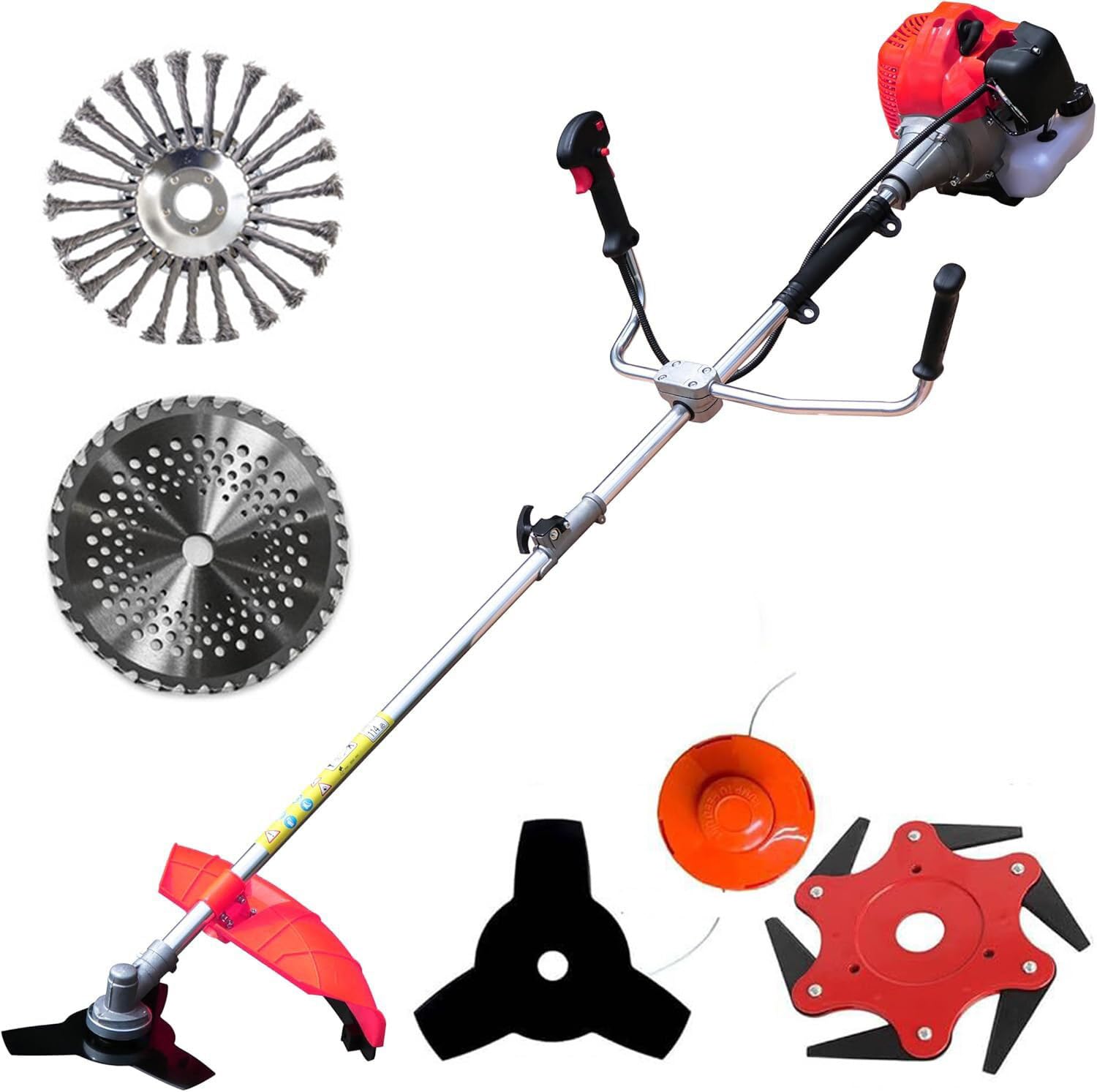 5種類のカッター本格52cc草刈り機 ハイパワー 多目的草刈機セット 刈