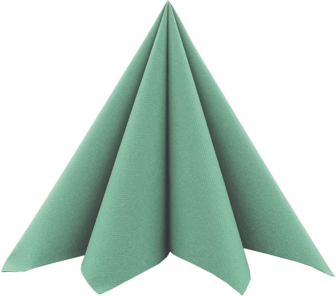 Salbeigrüne Papier-Tischsets – 100 Stück, 34 Cm Ø, Einweg, Für Hochzeit & Party