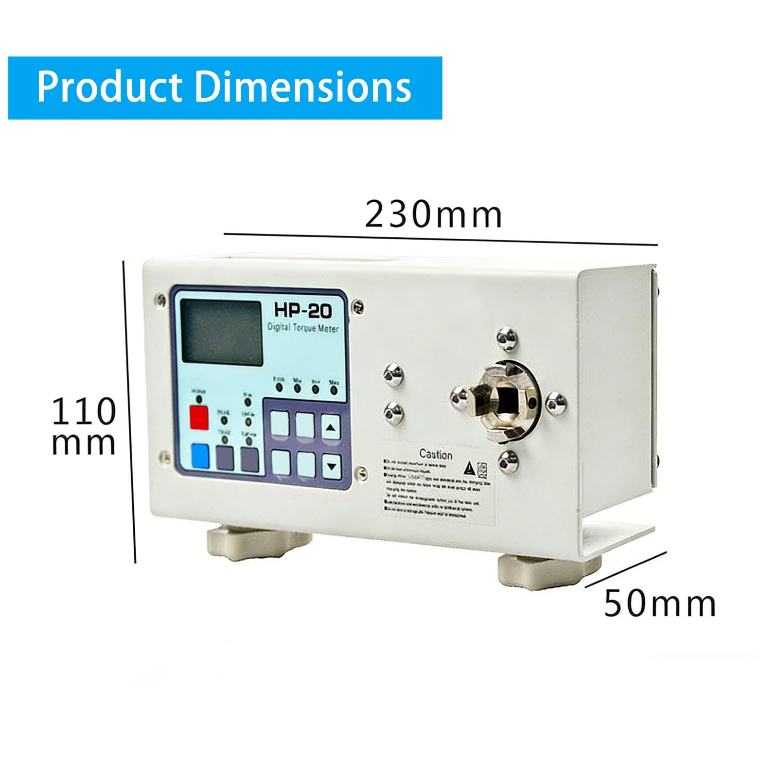 Medidor de par digital LCD, probador de par de tapa de botella, herramienta de medición de llave de destornillador for eléctricos y neumáticos, 0,5% de alta precisión con estuche de transporte(HP-250)