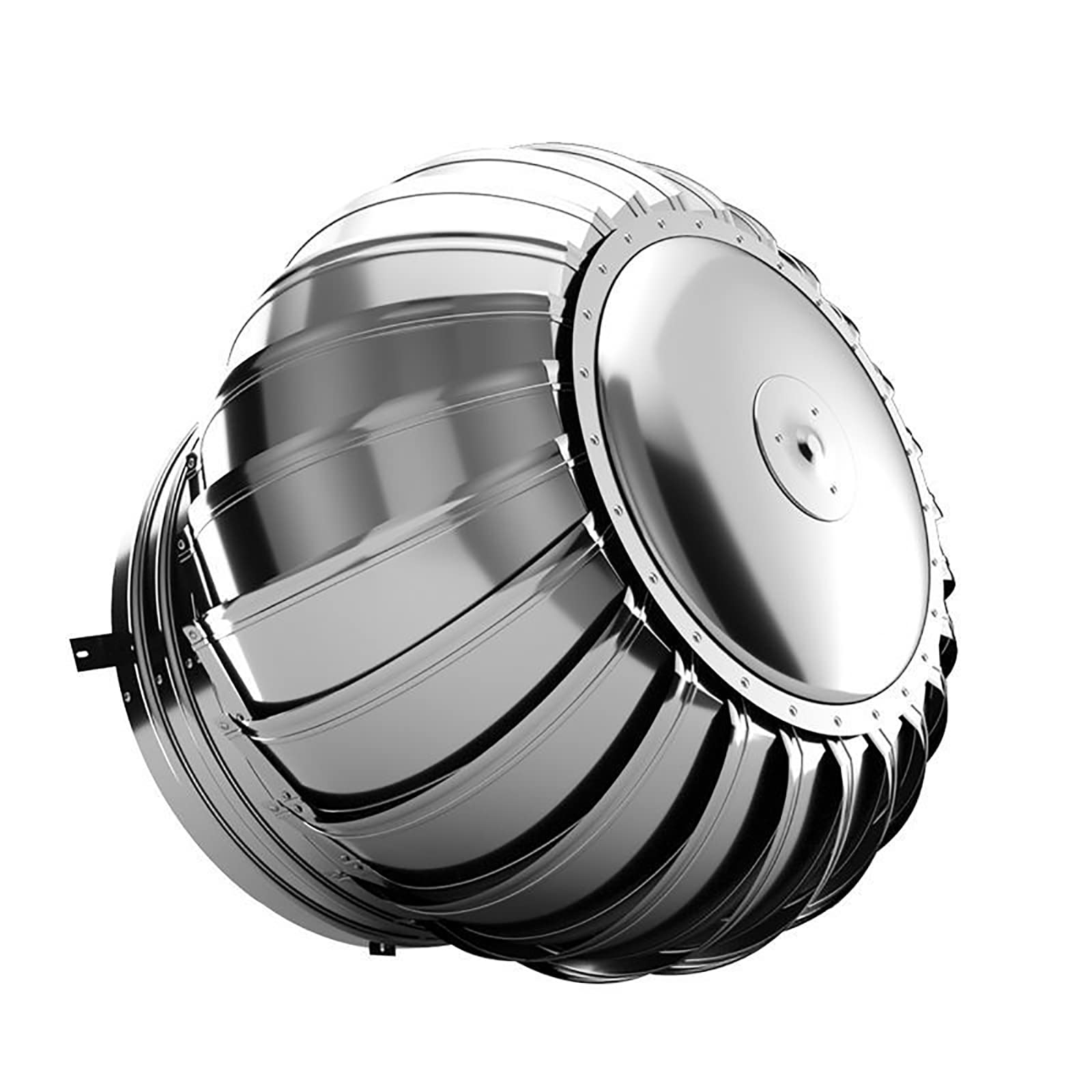 PBWERIGL Stainless Steel Roof Ventilator, Stainless Steel Chimney Cowl Cap Rotating Roof Ventilator Turbine(100mm/3.9in)