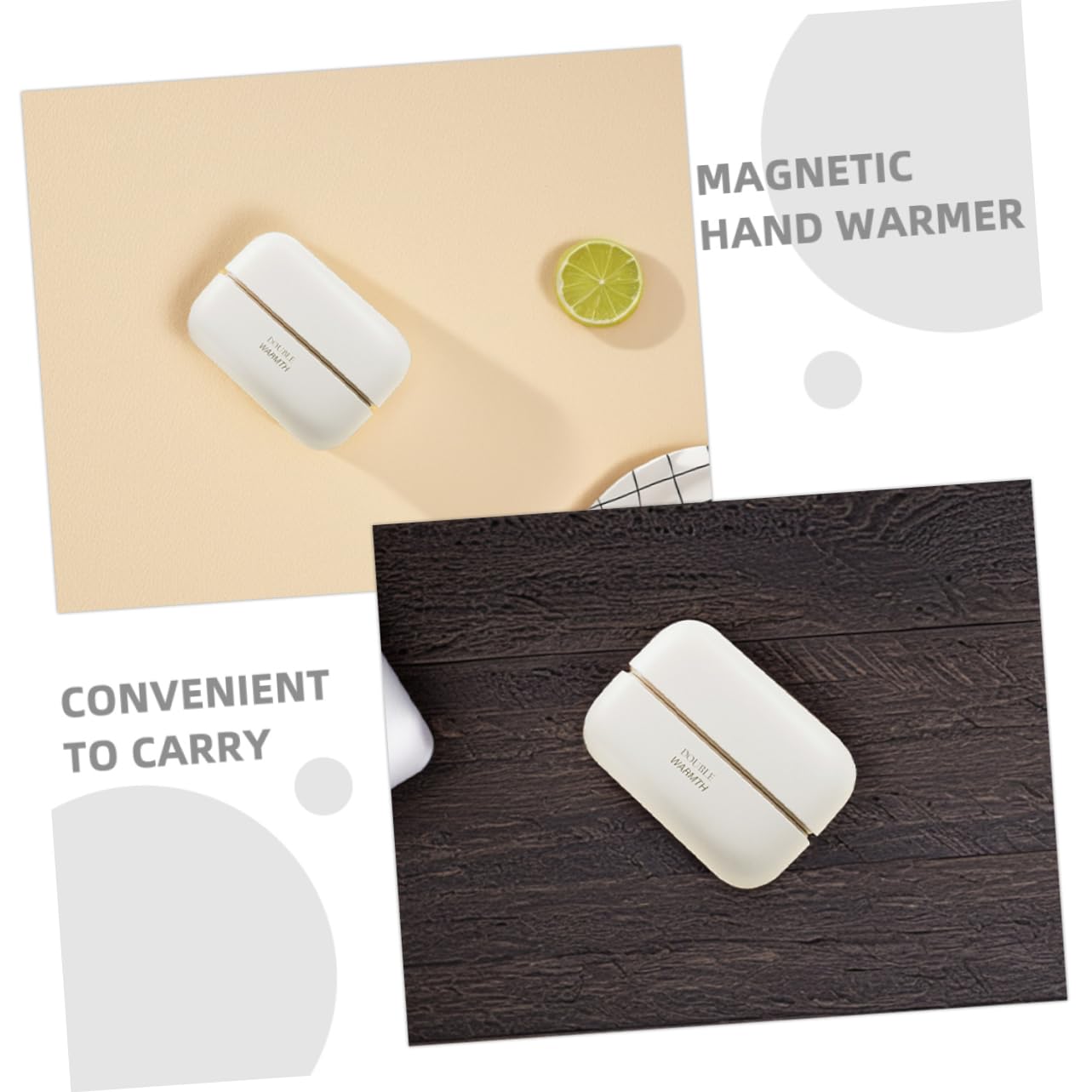 VALICLUD Chauffe-Mains Magnétique Portable Chaleur Rapide par USB pour Voyages Chasse et Plein Air