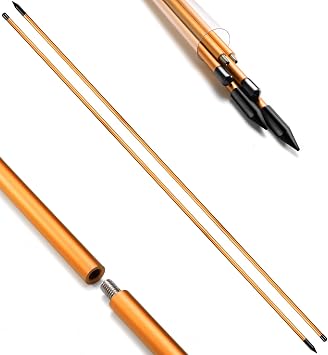 Golf Alignment Sticks 2-Pack, 48" Metal Alignment Stick - Threaded for Solid One-Piece Feel, Rigid & Straight with Carry Tube, Golf Training Aid & Swing Trainer for Swing Path & Stance