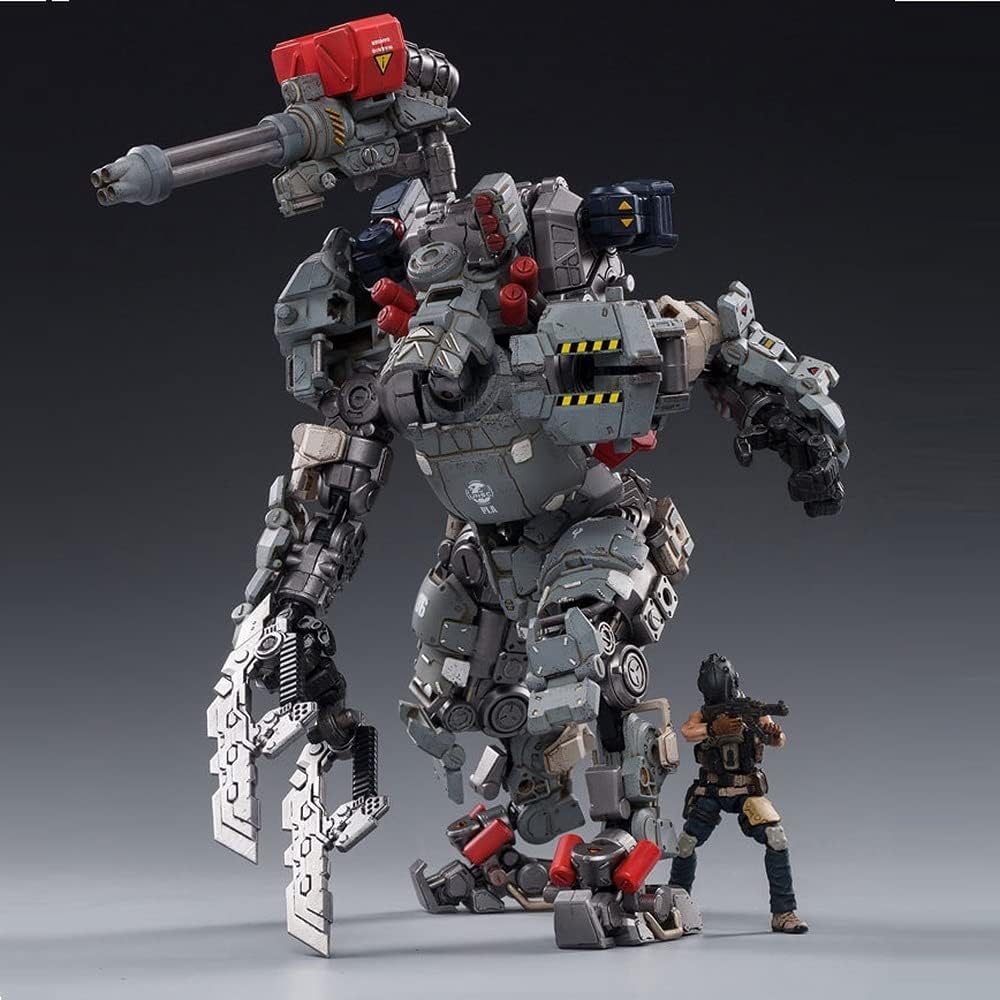 Pipigirl 1/25 Removable Soldier Mecha Action Figure,Police Gray Painted Version of Steel Bone H06 Heavy Combat Machine Armor Model Mecha Model Kits