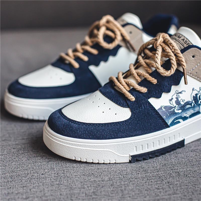 NCNDB Men's Retro Trendy Casual Shoes with Contrasting Color Patchwork Skateboard Sneaker - Image 5