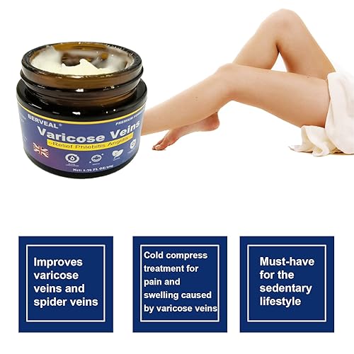 Miniatura 9 de Crema para venas varicosas, crema reparadora de venas de araña, mejora la circulación sanguínea, crema de tratamiento de venas varicosas de araña