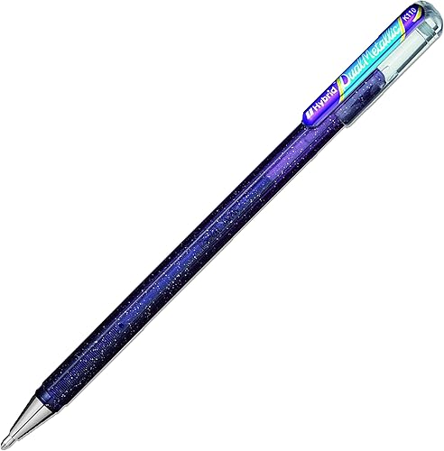 Miniatura 2 de Pentel Híbrido  Bolígrafos de gel líquido  K110  Tinta violeta y azul metálico  Paquete de 3