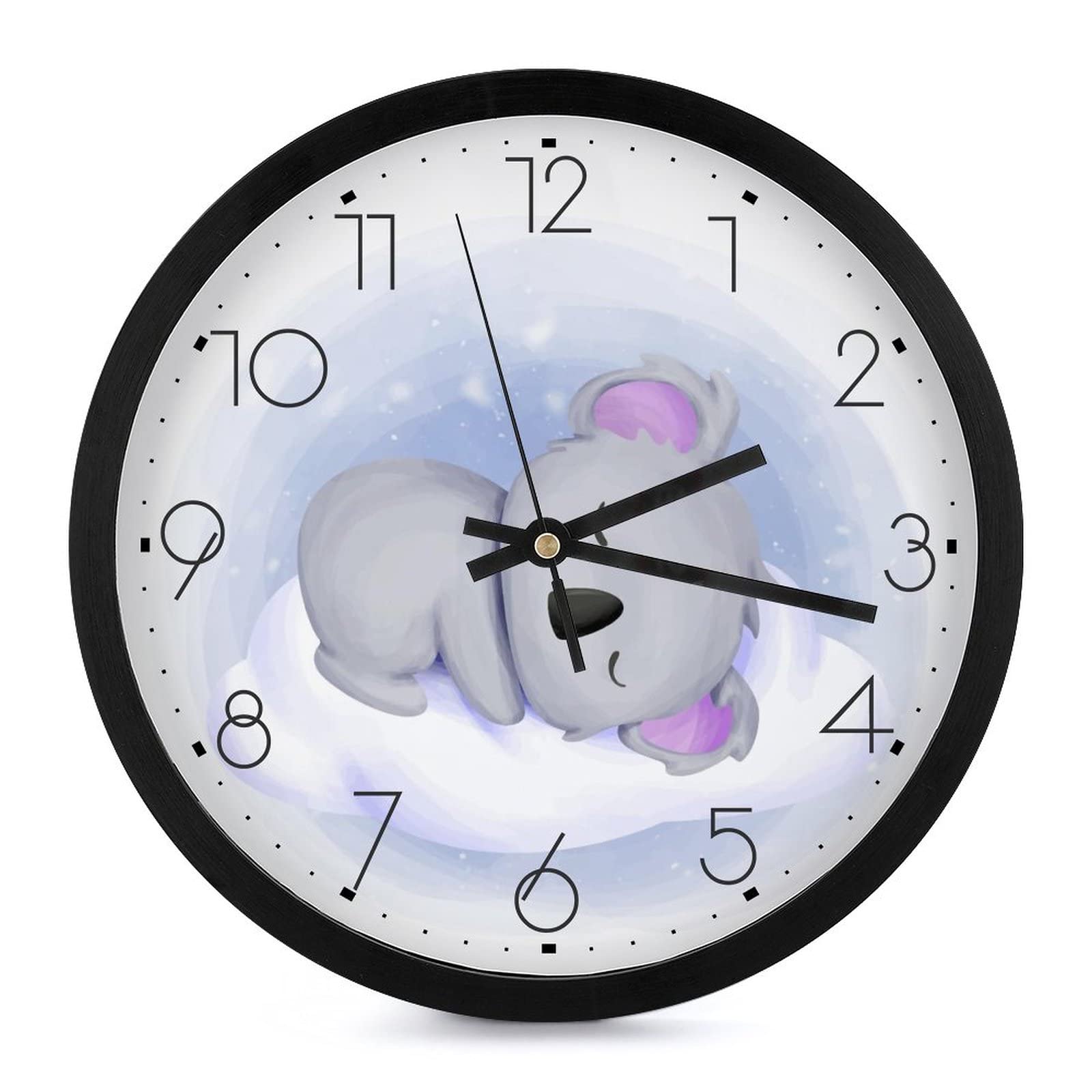 Horloge murale koala lisible de 25.4cm pour ne plus rater l'heure dans la cuisine