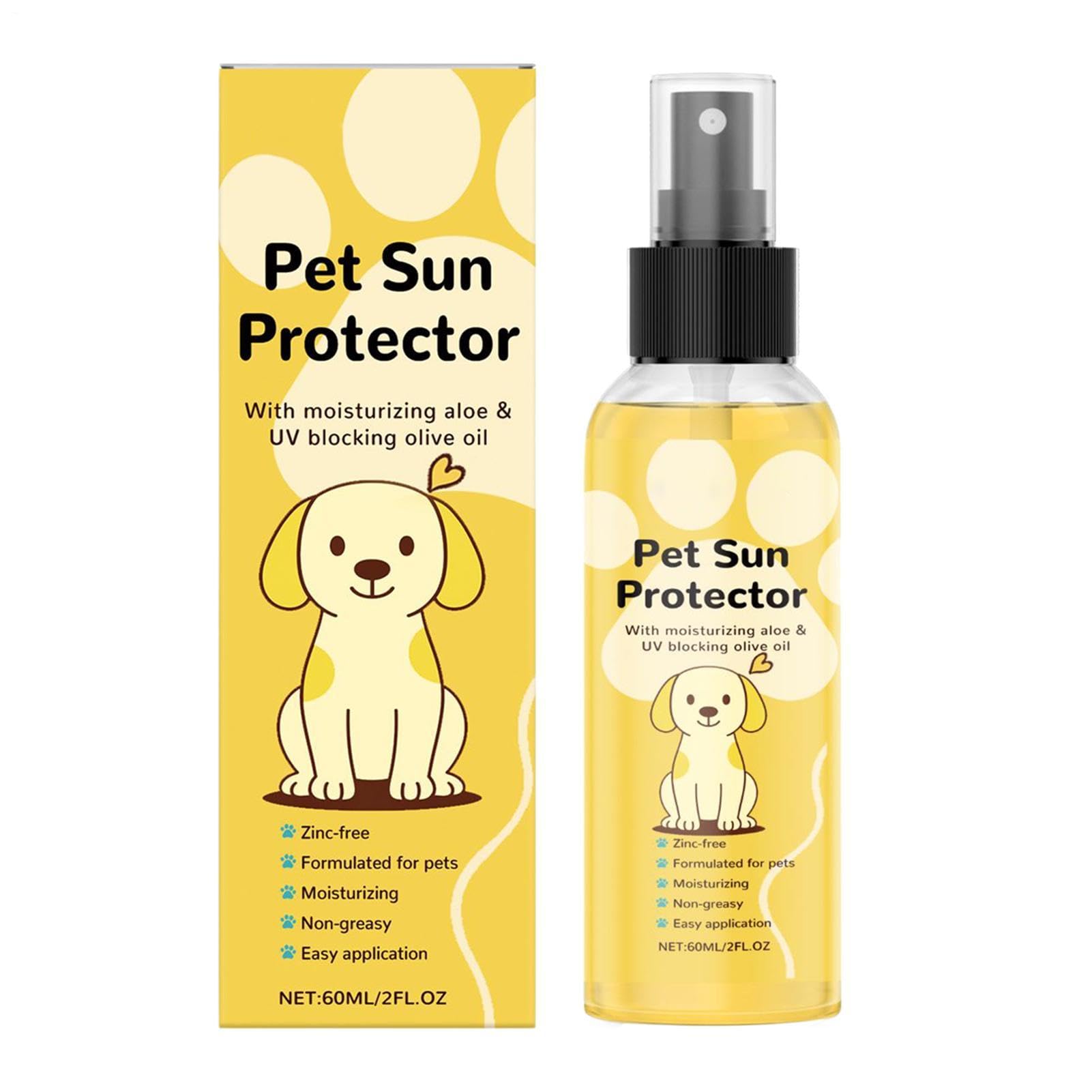 Wusideday Pet Sun Protector, Dog Sunscreen Spray SPF 30, Pets Moisturizing Sunblock, UV Protection For Hot Day Outdoor Activities Like Hiking Trip Swimming Pool Beach Camping